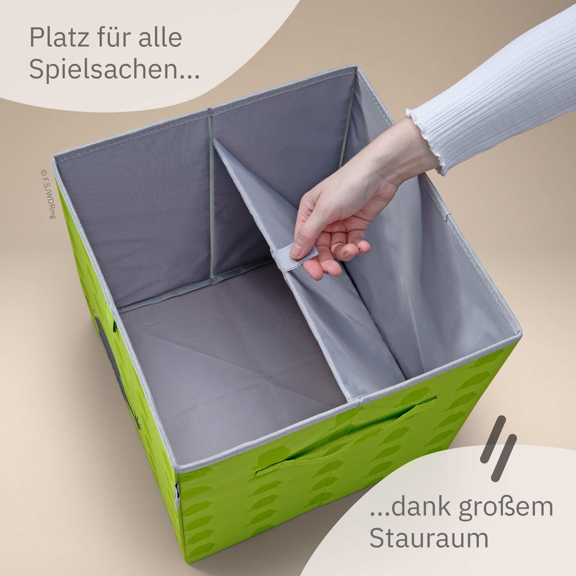 Aufbewahrungsbox 2er-Set DieMaus & Elefant, 33x33x33cm