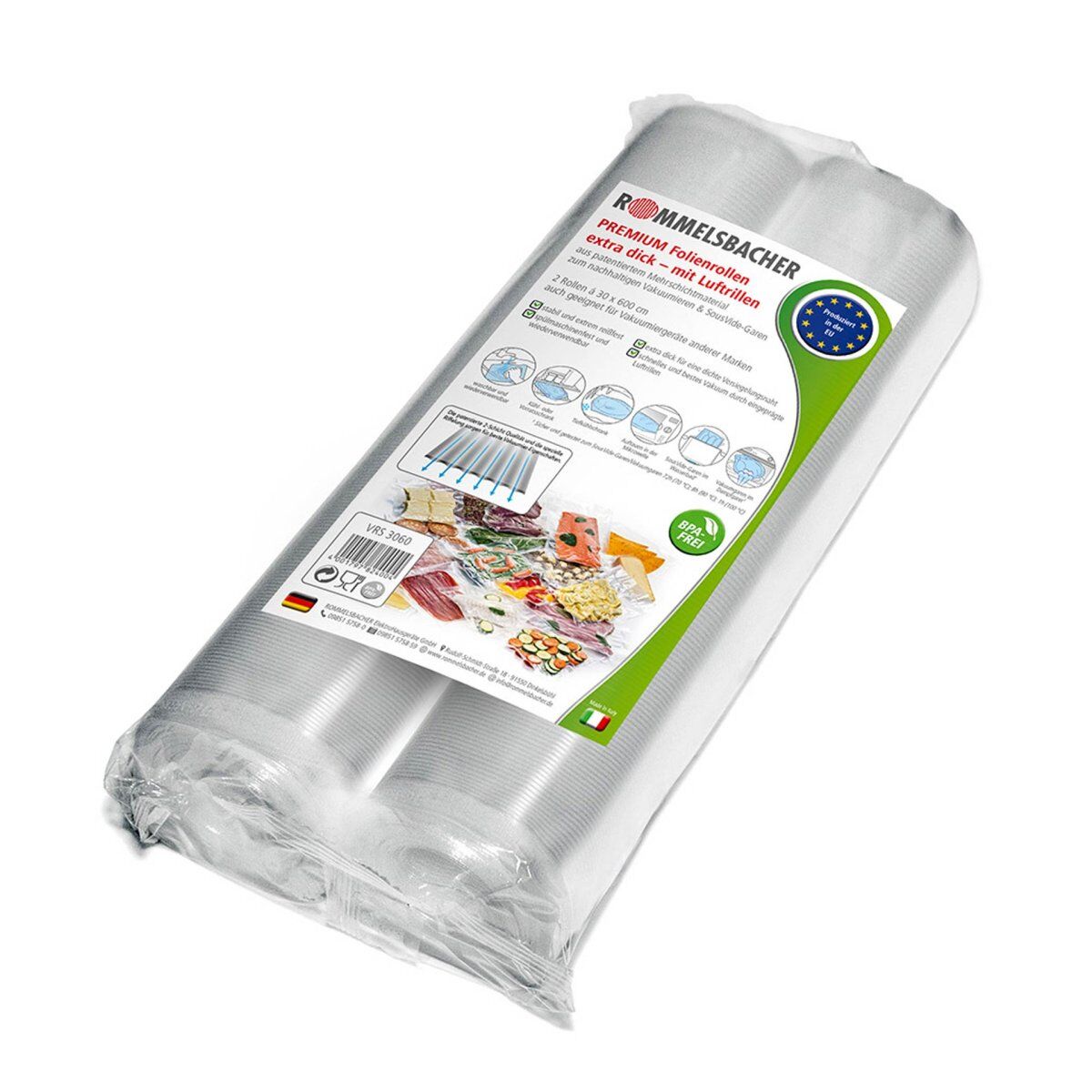 Folienrollen für Vakuumierer VRS 3060, 30x600cm, 2 Stück