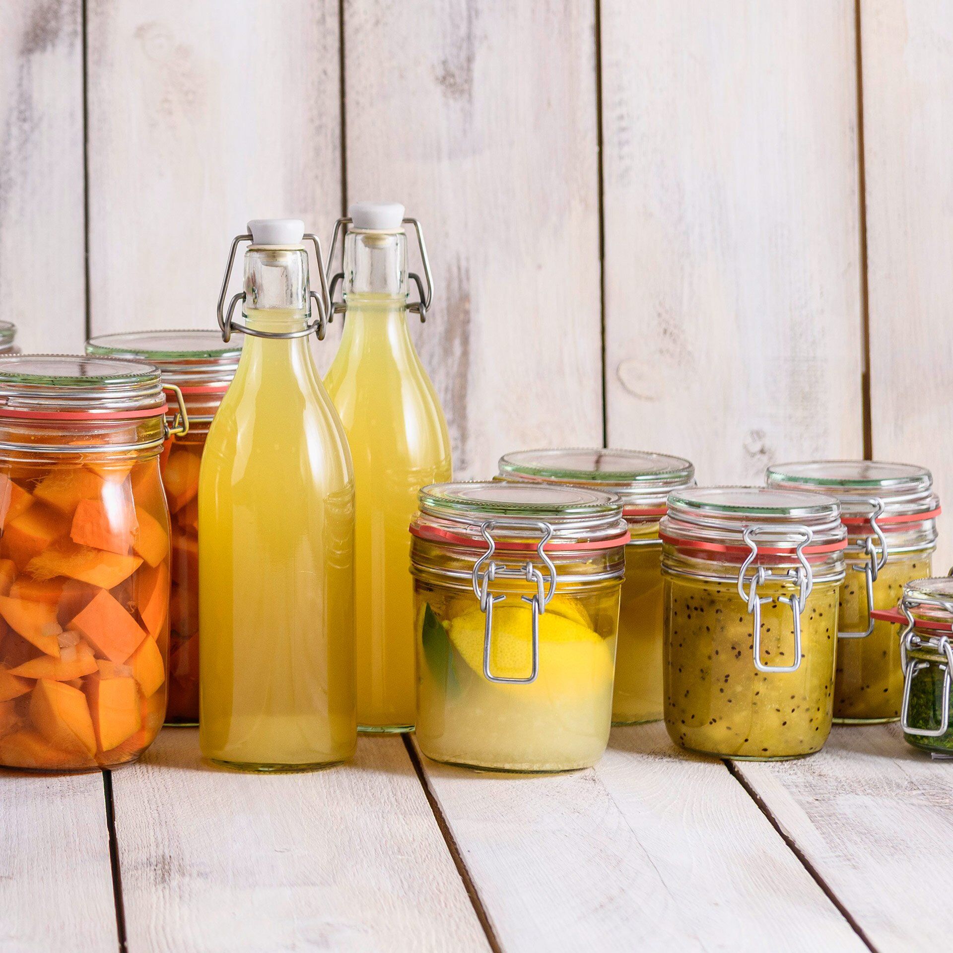 Einmachglas m. Bügelverschluss Liebevoll hausgemacht, 1140 ml