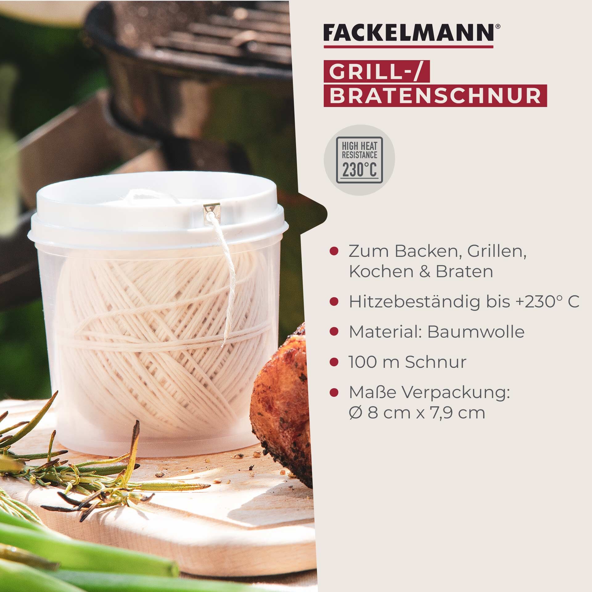 Grill-/Bratenschnur Set 2-teilig