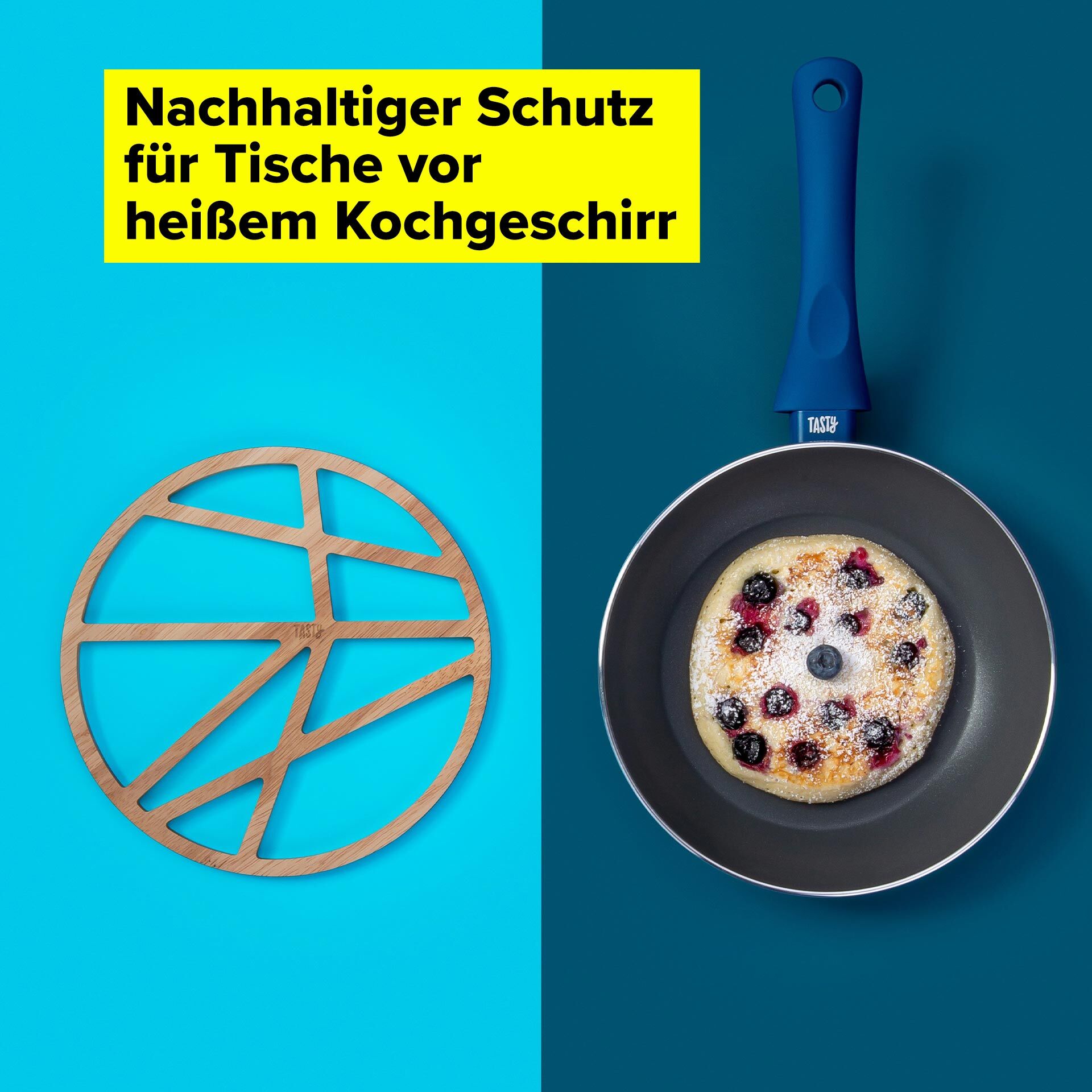 Untersetzer Color Is The New Green, Ø20cm, Holz