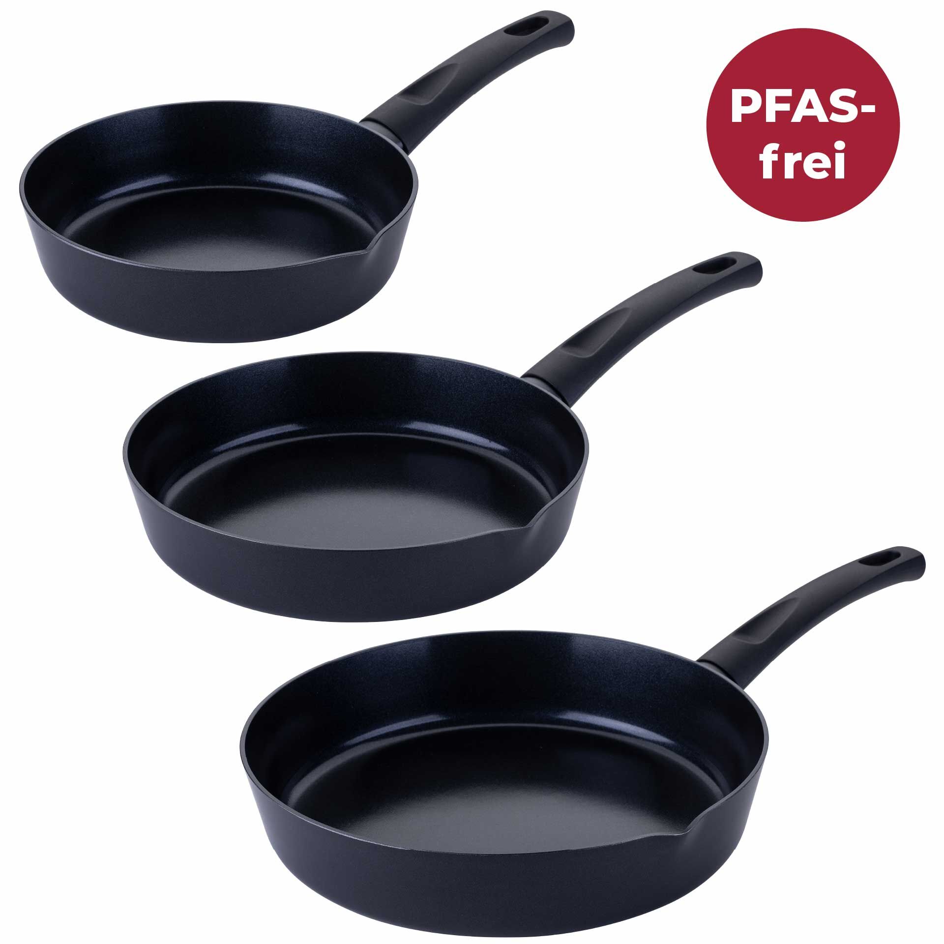 Bratpfannen-Set "Highrise", Keramik, antihaft, Ø20/24/28cm, 3-tlg.