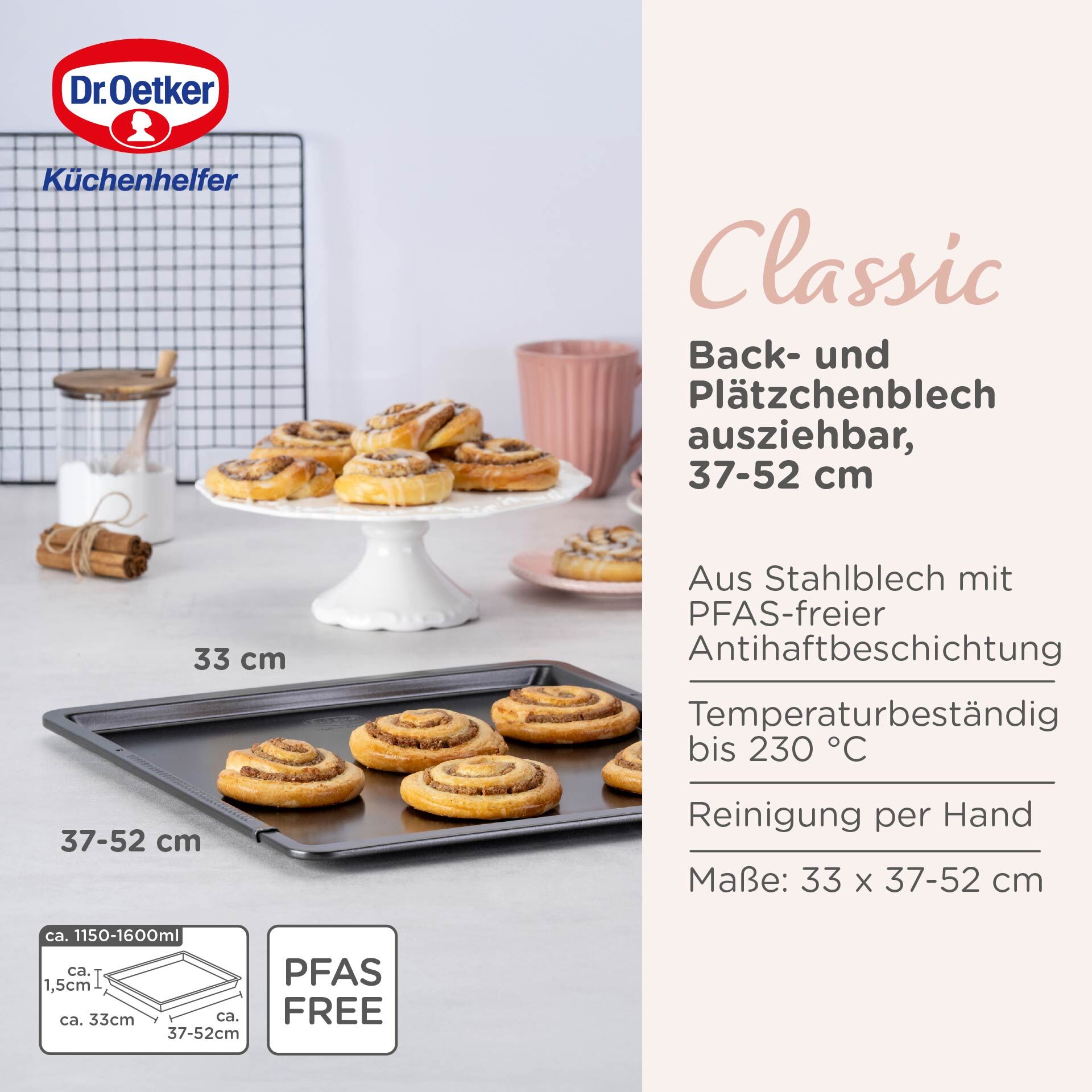 Backblech Classic, ausziehbar