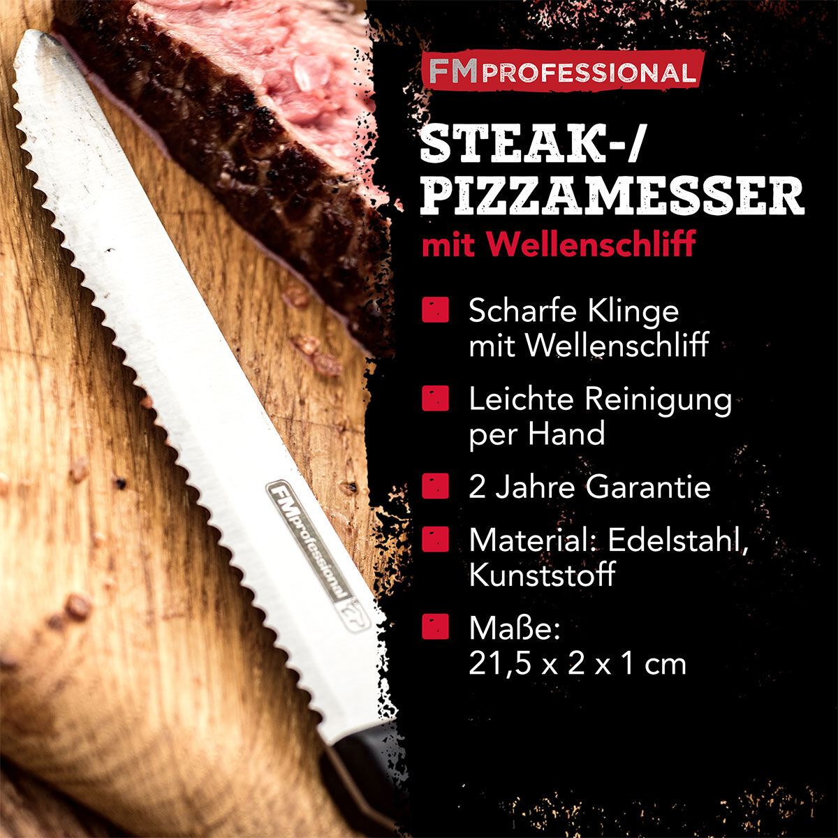 Steakmesser, 10cm Edelstahl-Klinge