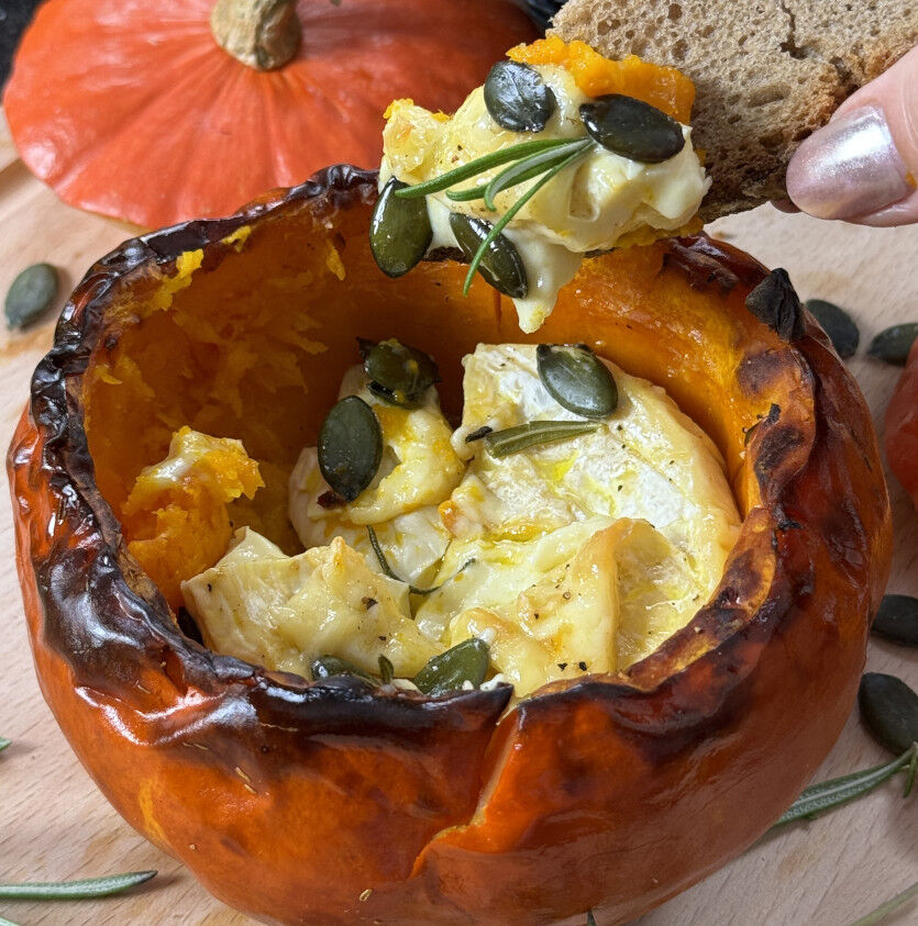 Kürbis mit Ofenkäse
