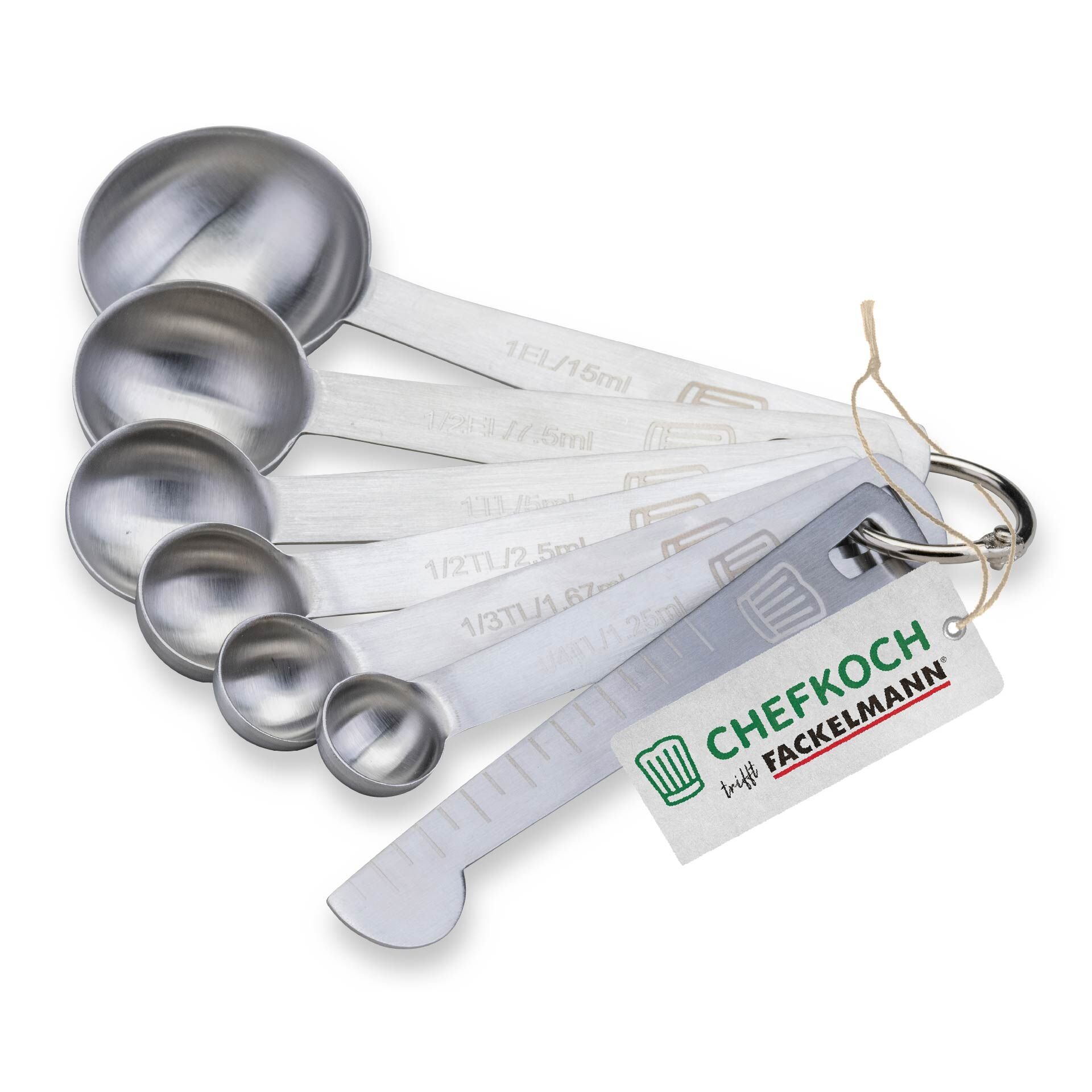 Messlöffelset, Edelstahl, 7-teilig