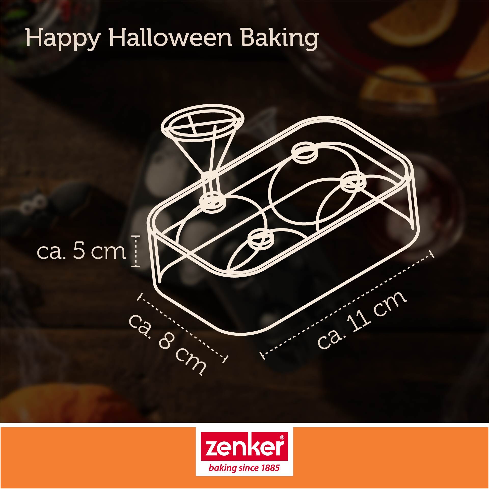 Happy Halloween Baking Eiswürfelformer Totenkopf