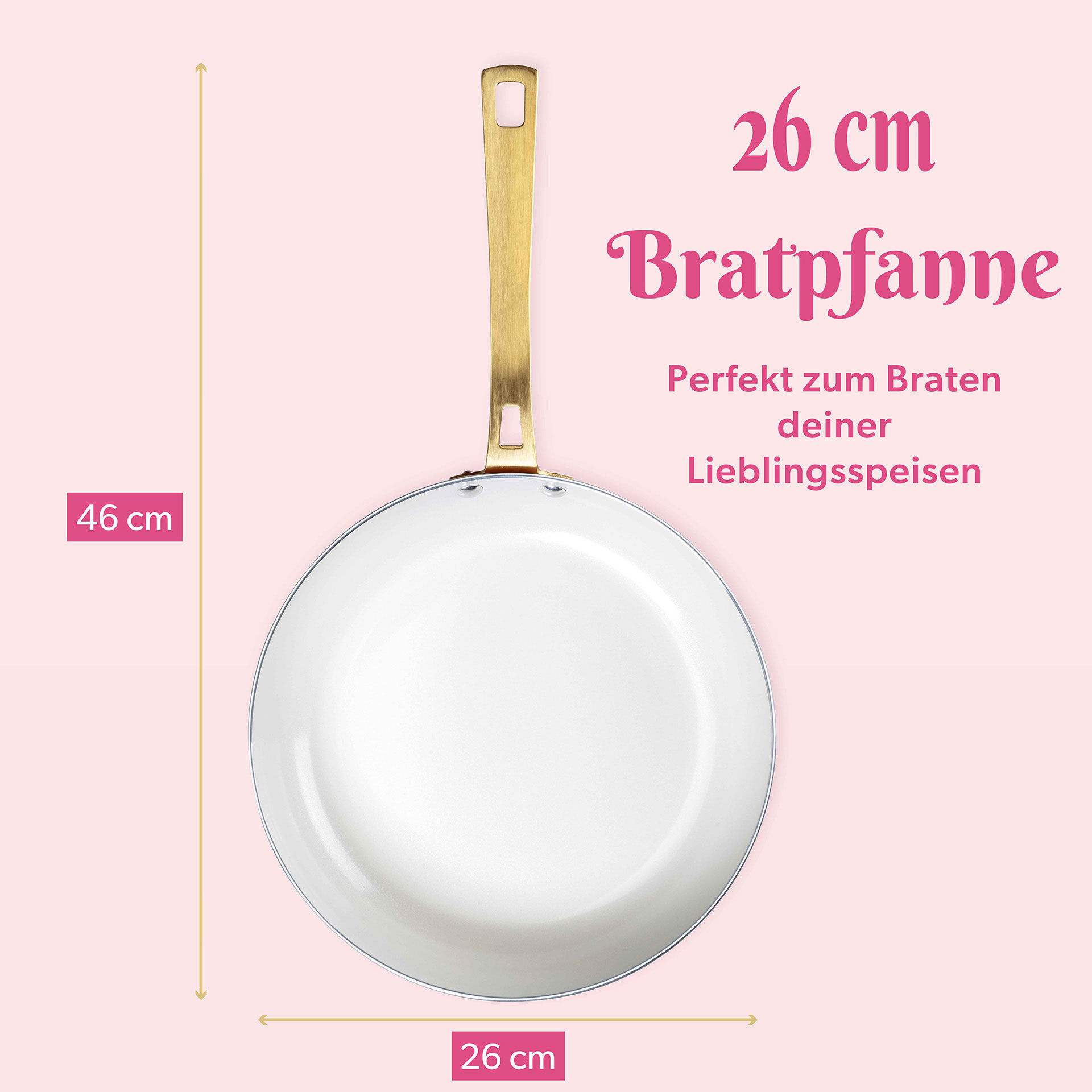 Bratpfanne mit keramischer Antihaft-Beschichtung, Ø26cm
