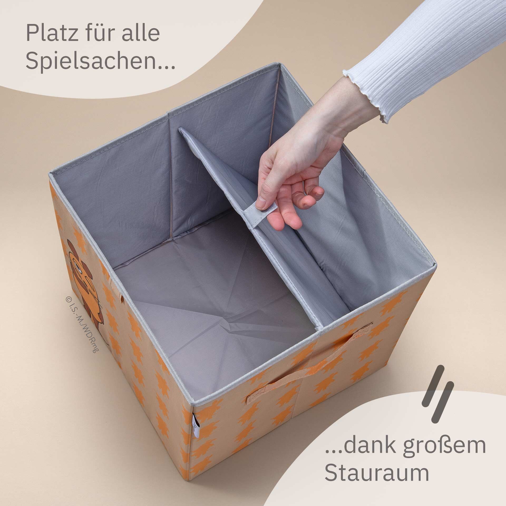 Aufbewahrungsbox 2er-Set DieMaus & Elefant, 30x30x30cm