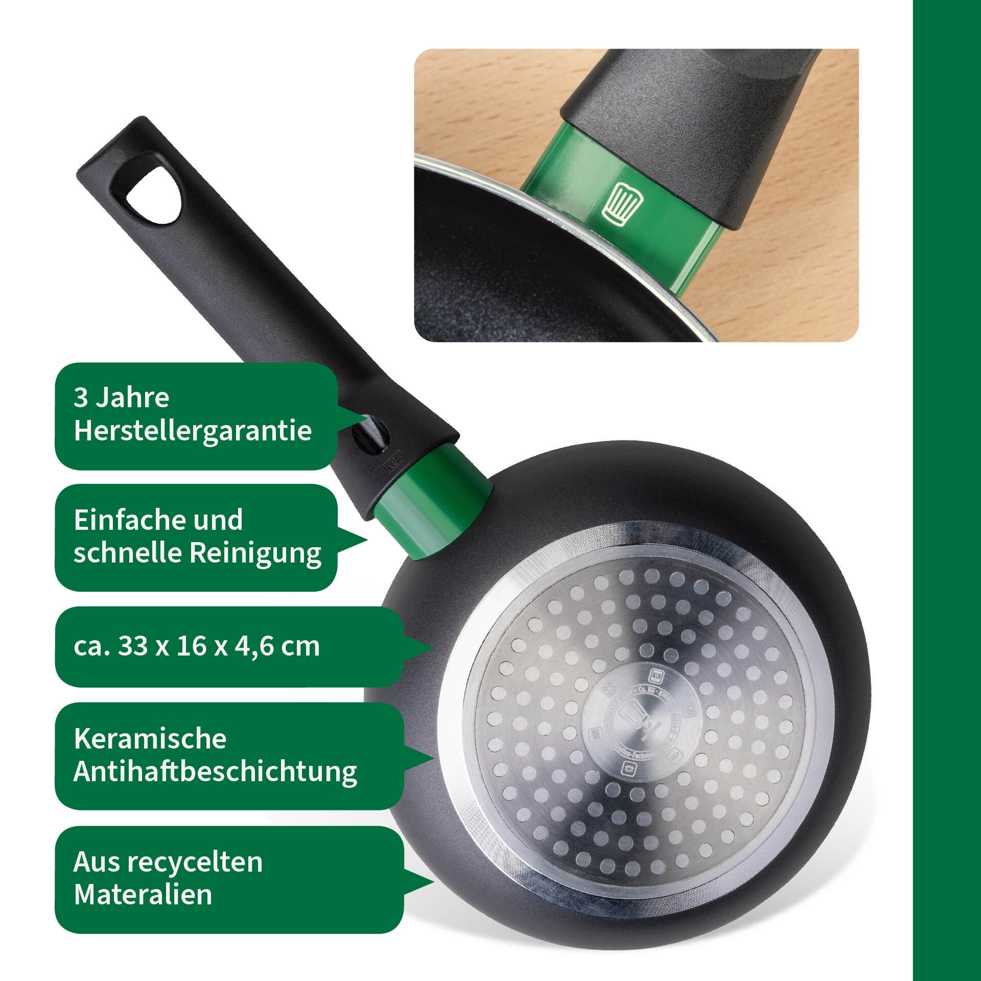 Bratpfanne Bielefeld, Keramik, antihaft, Ø16cm