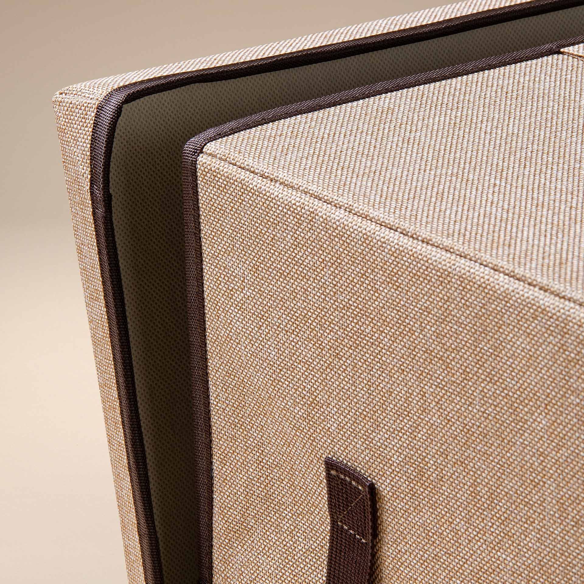 Aufbewahrungsbox mit Deckel, braun, 33x33x33cm