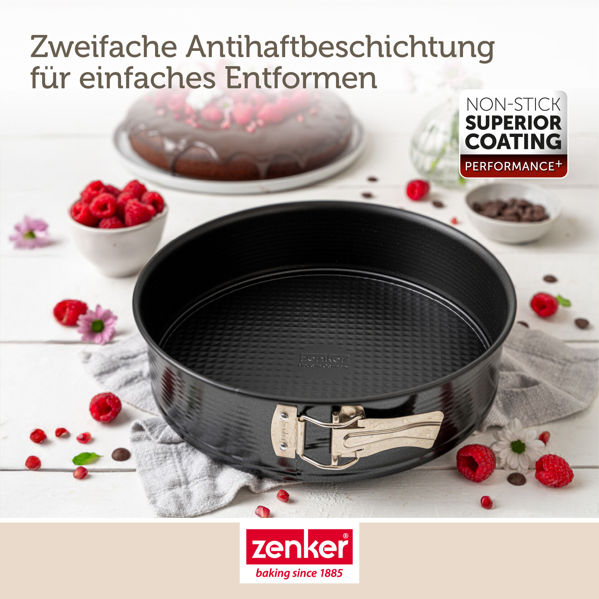 Springform mit Flachboden Perfect Black+, Ø26cm