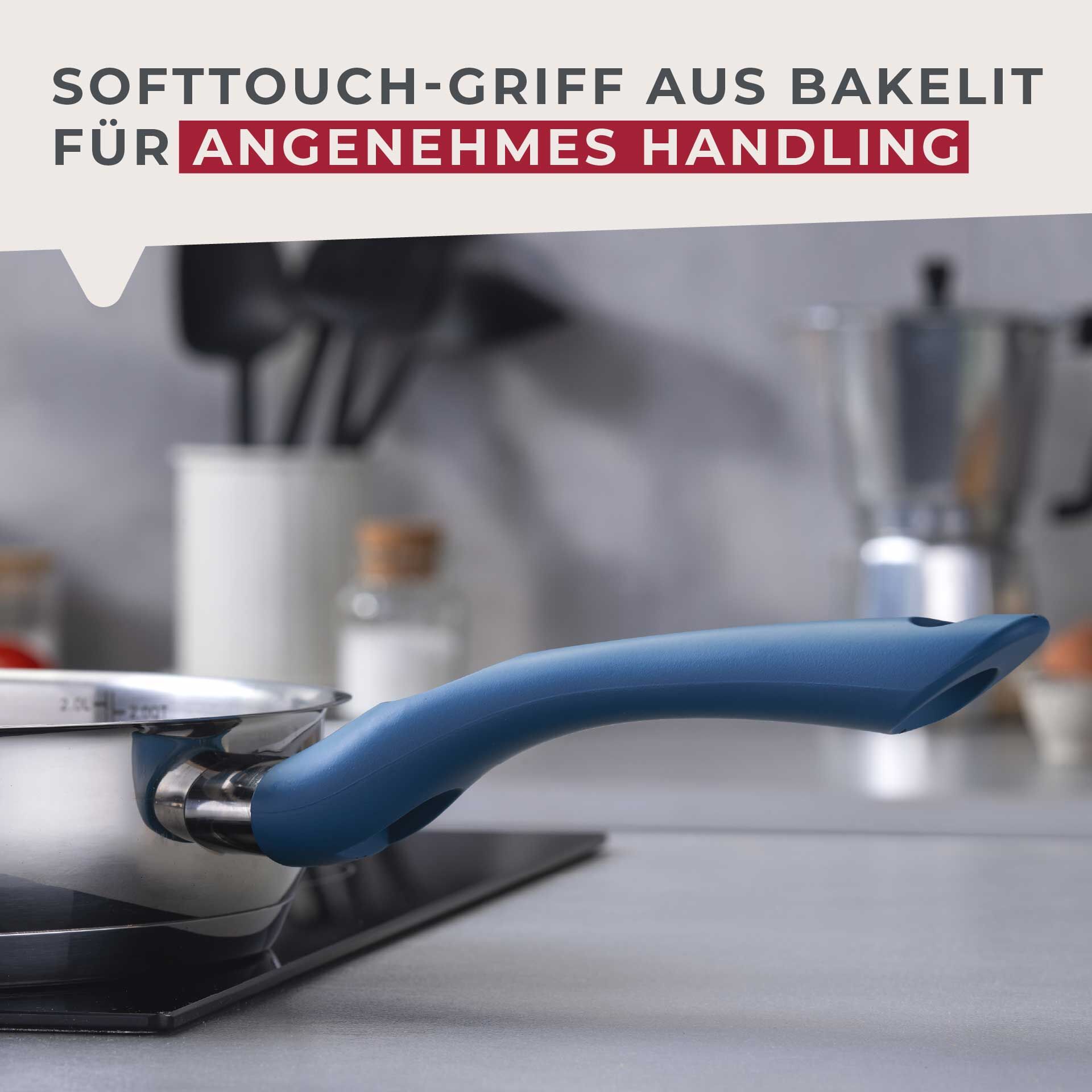 Bratpfanne Essential, Ø24cm, Edelstahl, blau