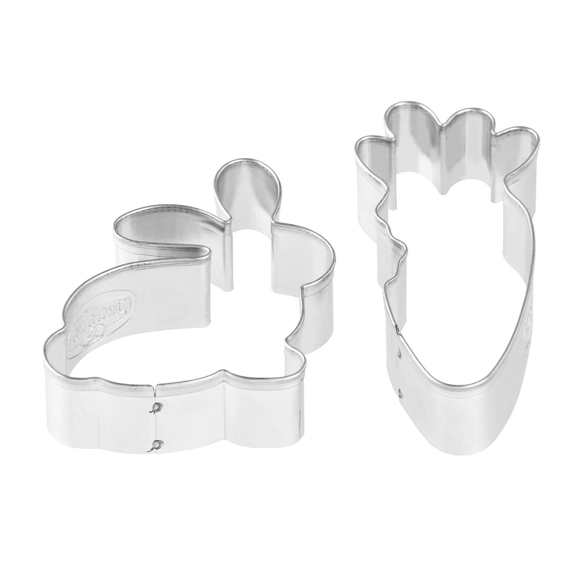 Ausstecher Hase und Karotte Goldiges Ostern, 2-teilig