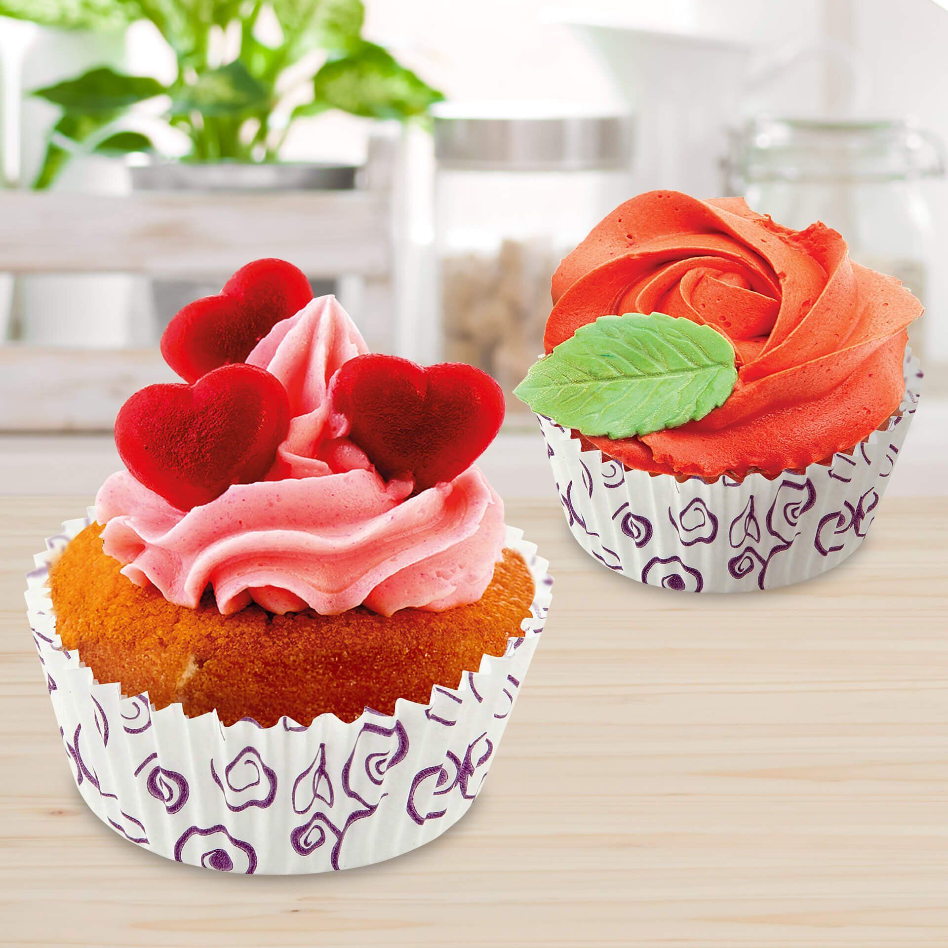 Muffinförmchen Fleur, 50 Stk, Papier