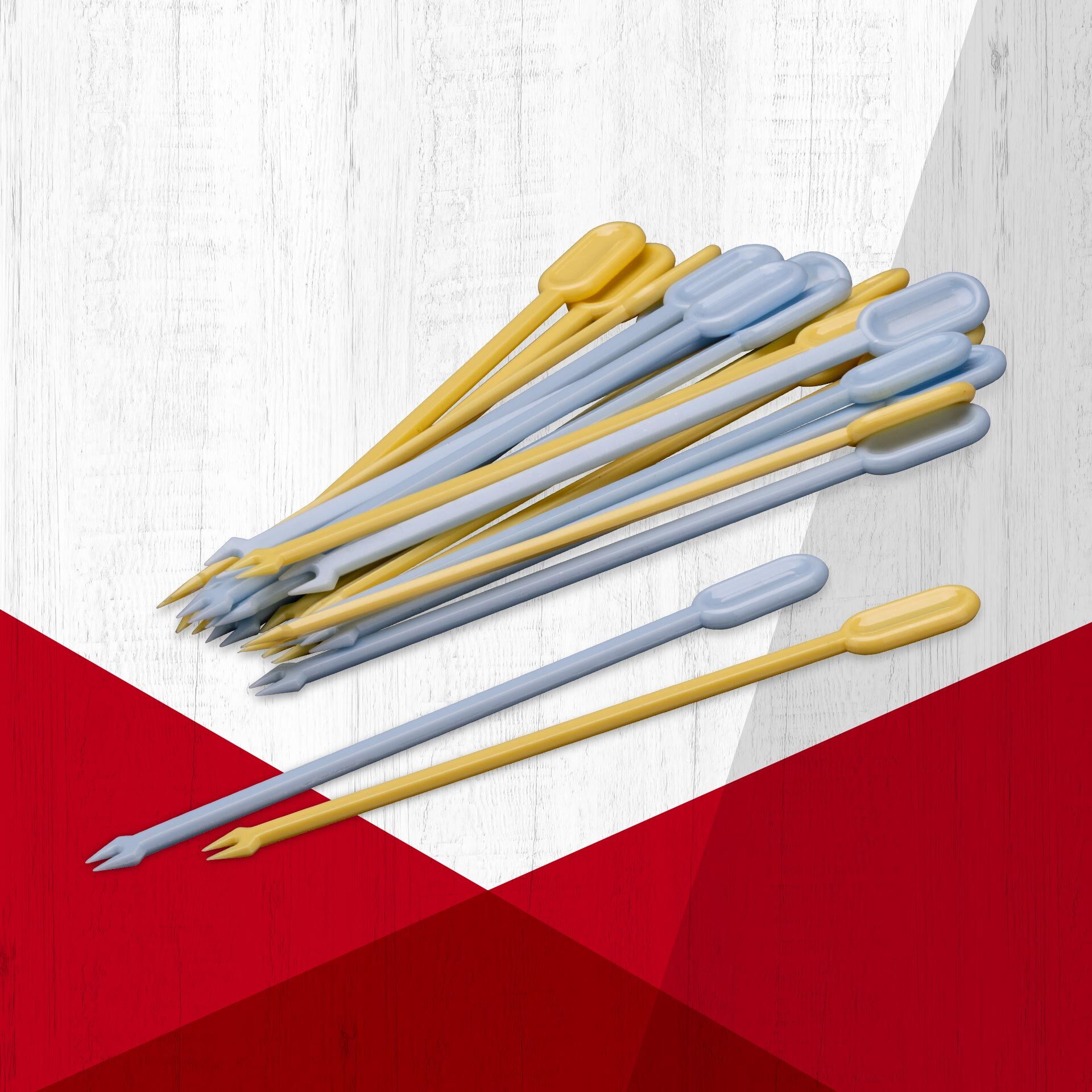 Partypicker, 15,5cm, 20 Stk, blau/gelb