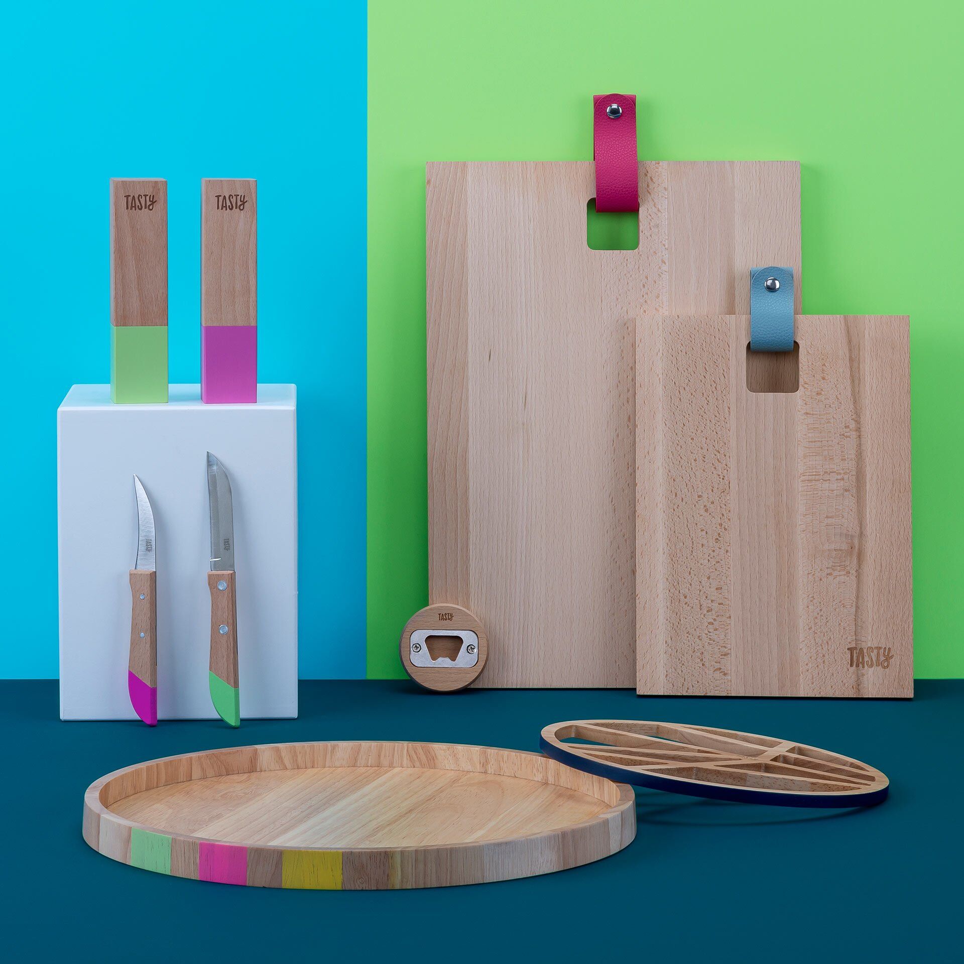 Untersetzer Color Is The New Green, Ø20cm, Holz