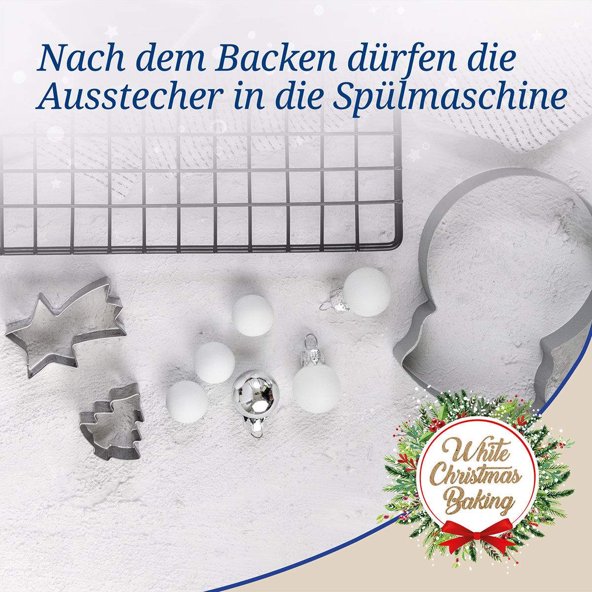Ausstecher Schneekugel White Christmas Baking, 3-teilig