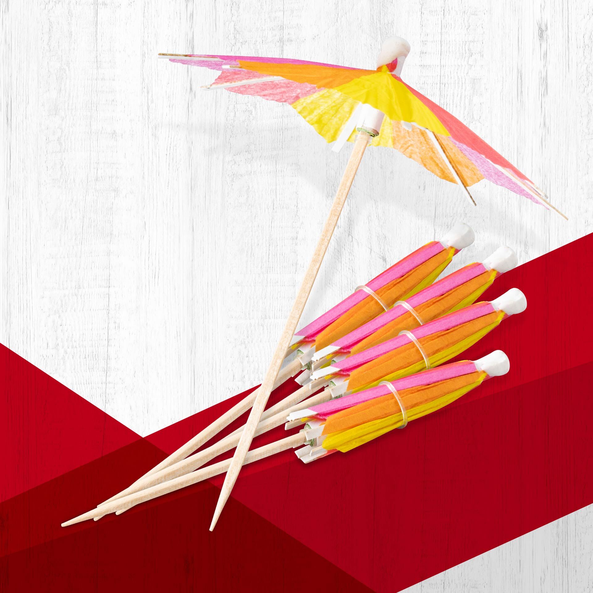 Eisschirmchen, 15cm, 15 Stk, FSC™-zertifiziertes Birkenholz