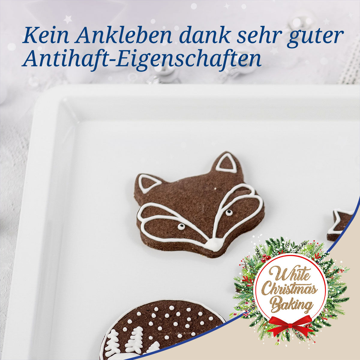 Back- und Plätzchenblech White Christmas Baking