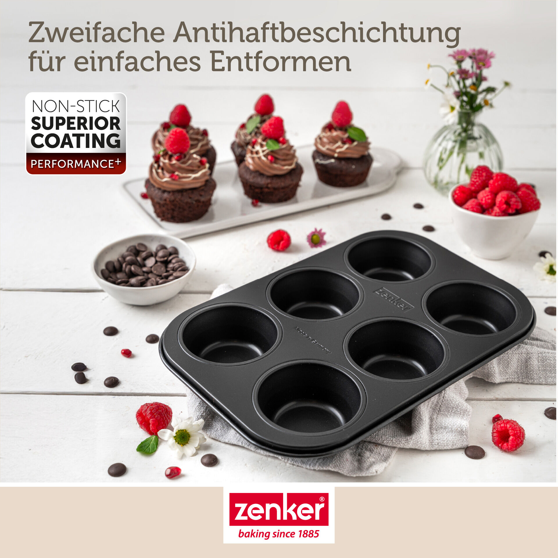 Muffinform Perfect Black+, 6er