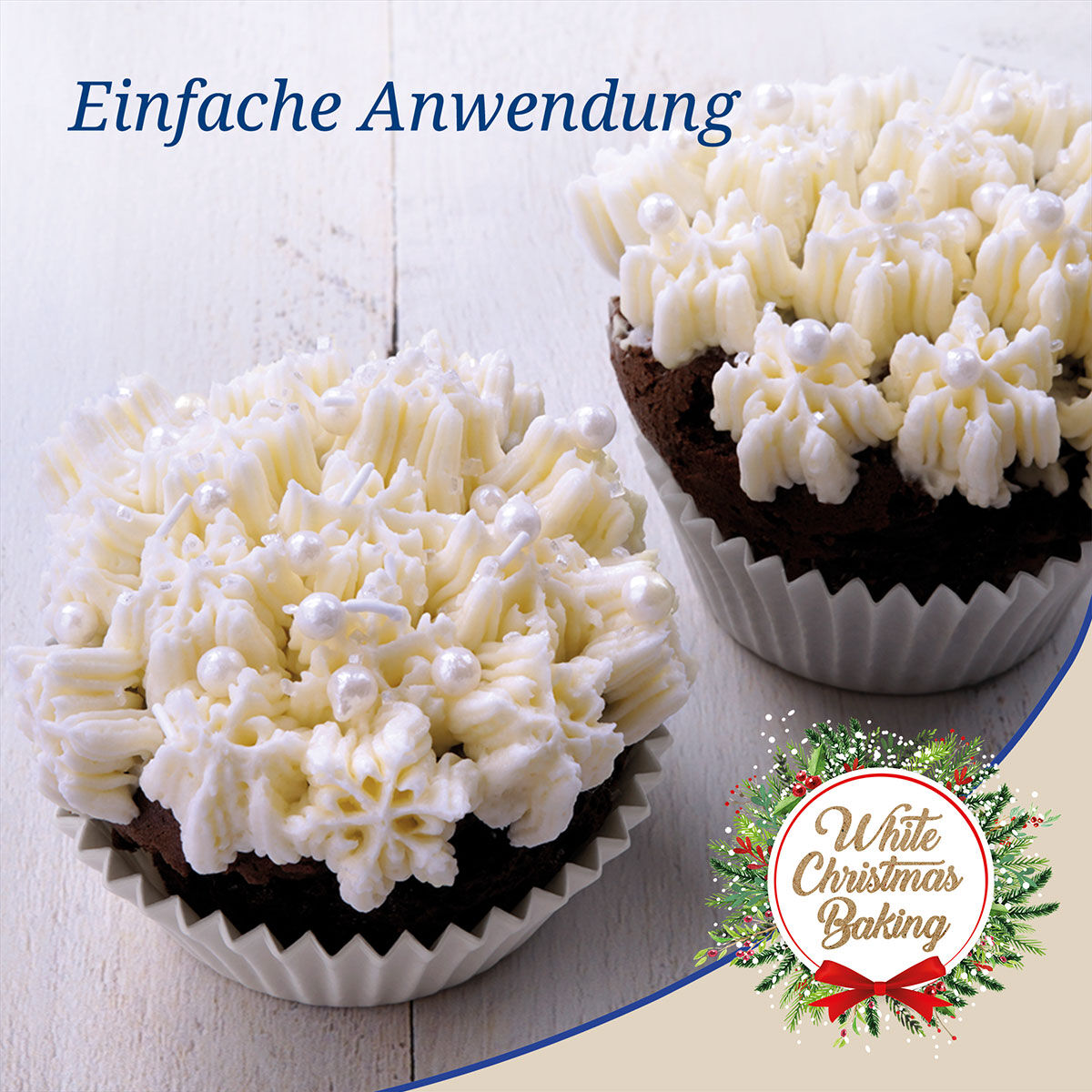 Tülle Schneeflocke inkl. 4 Spritzbeutel White Christmas Baking