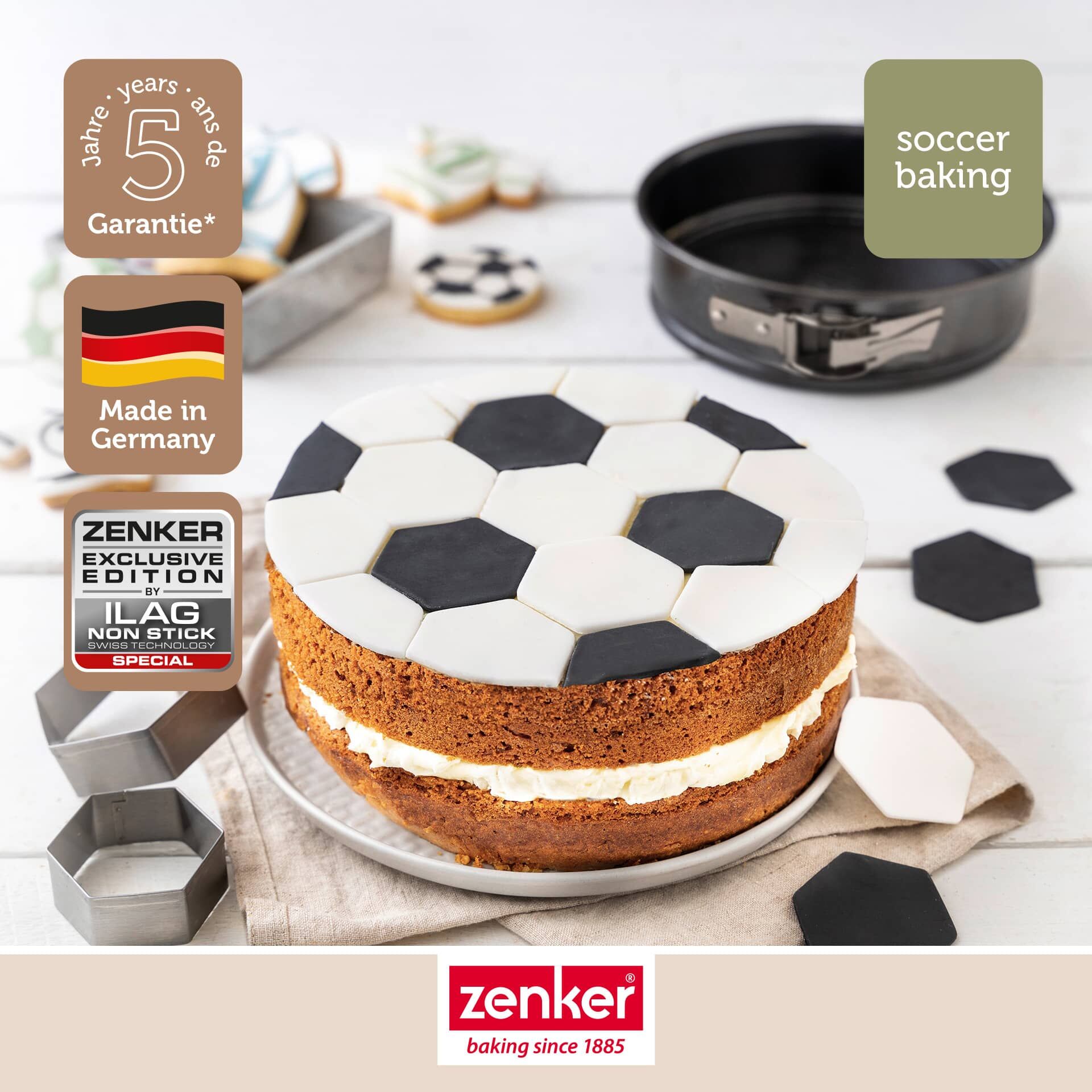 Springform mit Flachboden Soccer, Ø16cm