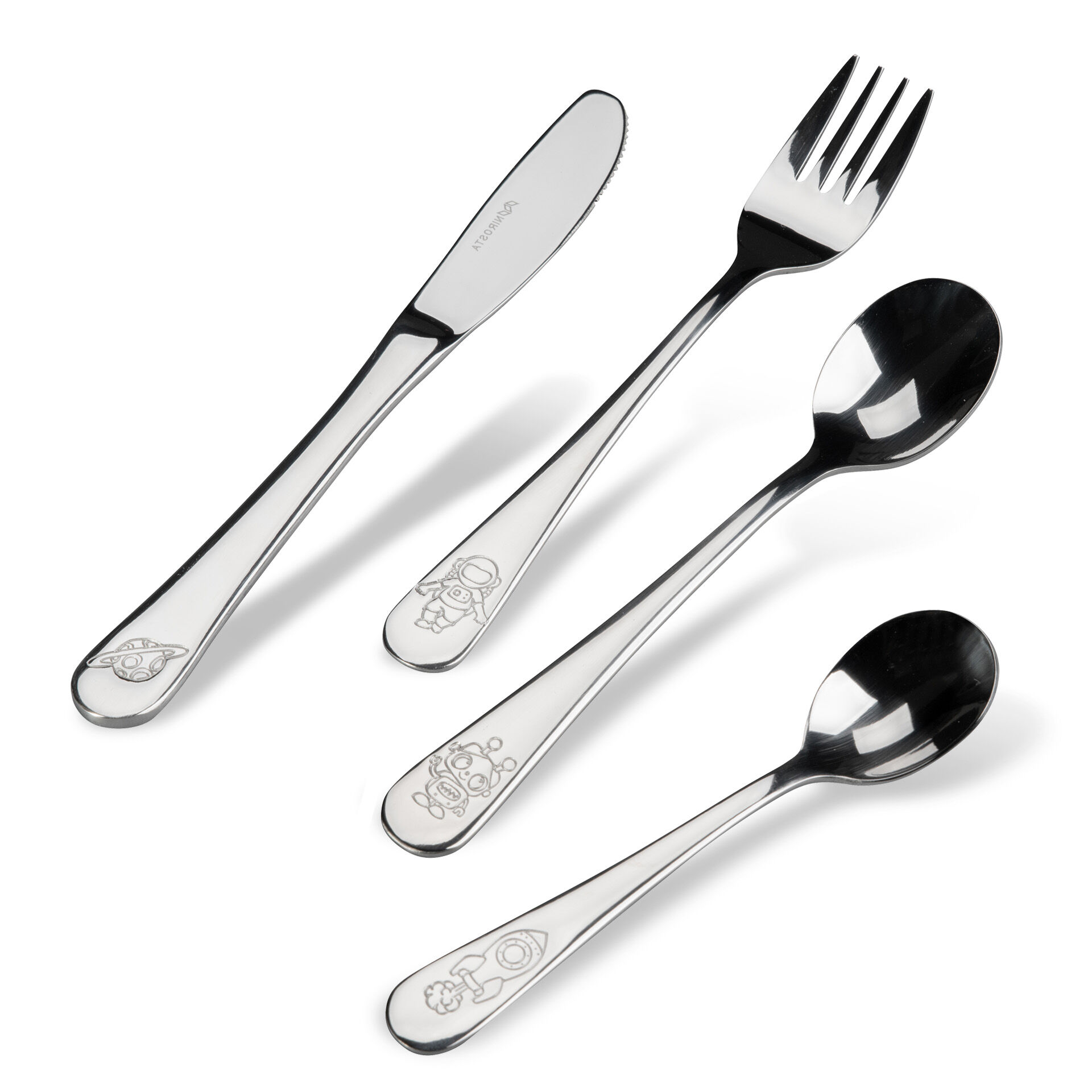 Kinderbesteck-Set "Weltall", 4-teilig