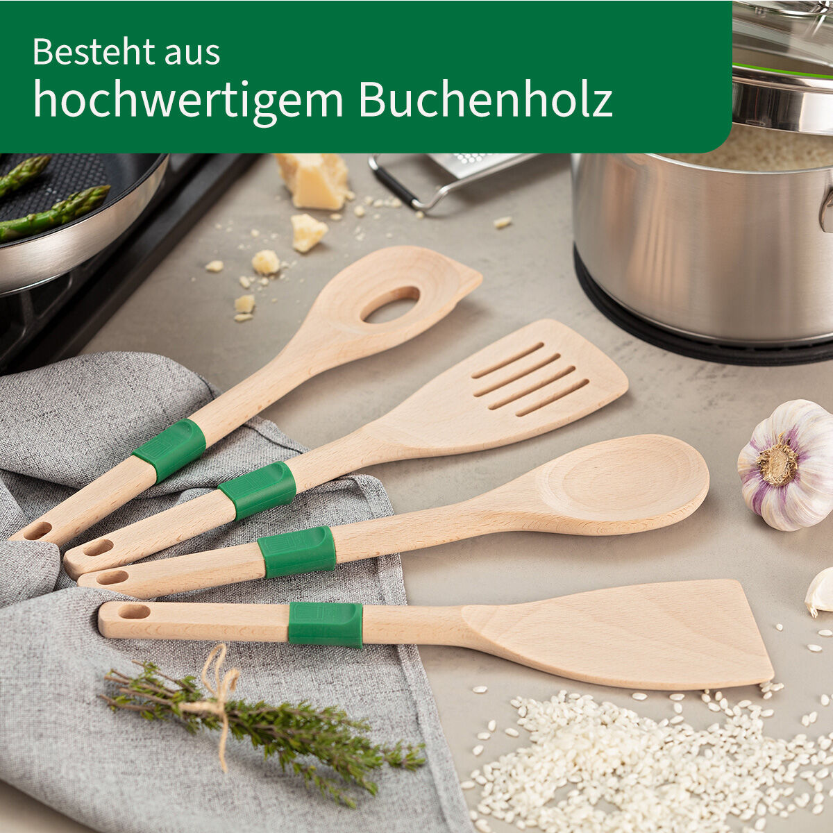 Kochlöffel Wien, 31cm, Buche