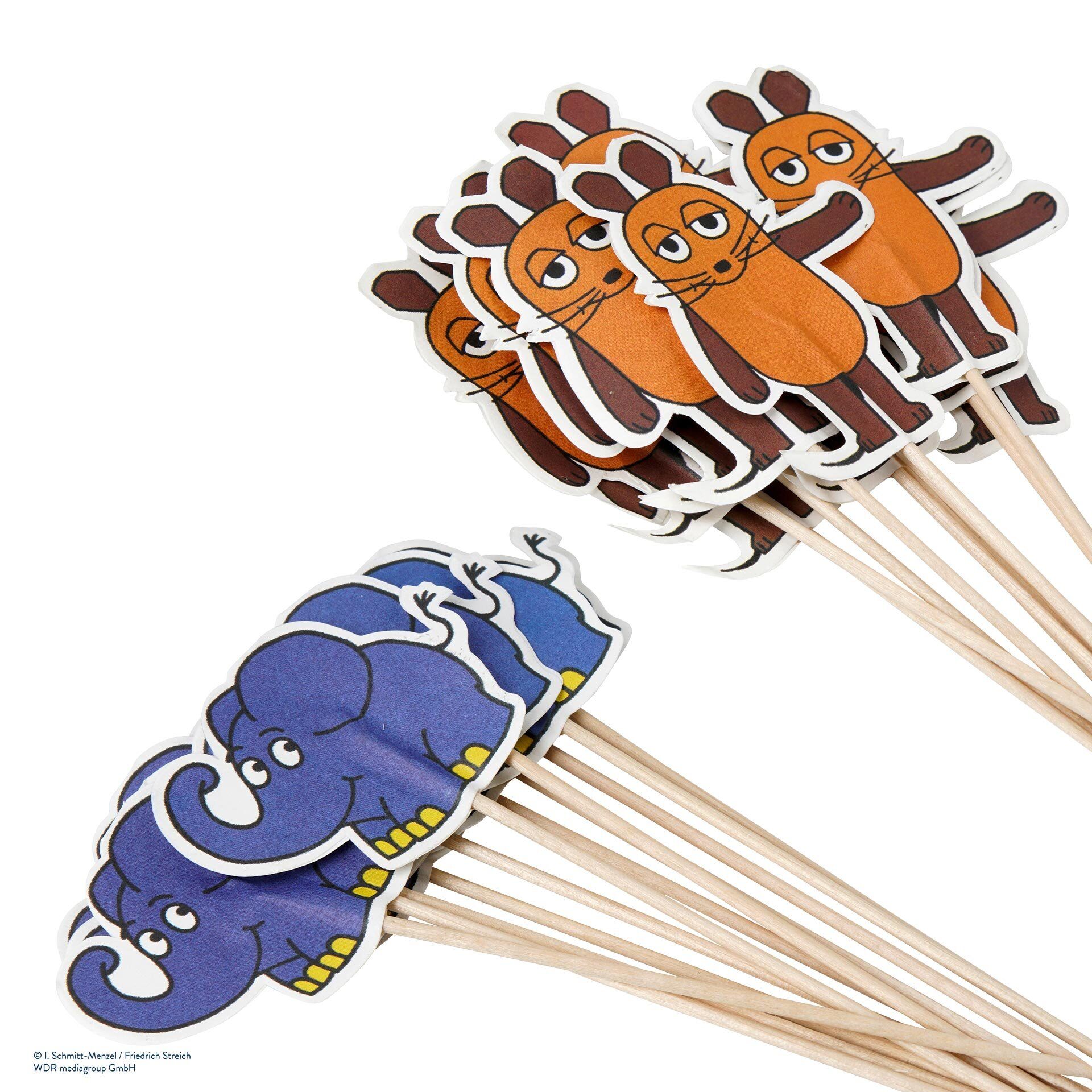 Party-Picker "DieMaus und Elefant", 24 Stk Party-Picker "DieMaus und Elefant", 24 Stk