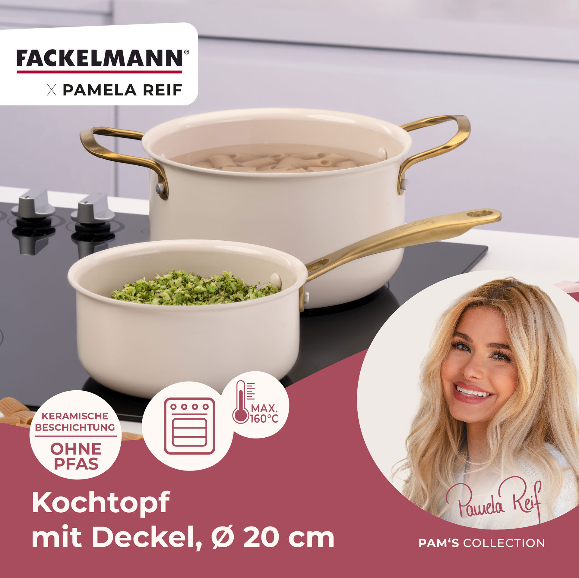 Pamela Reif Kochtopf mit Deckel Signature, Ø20cm