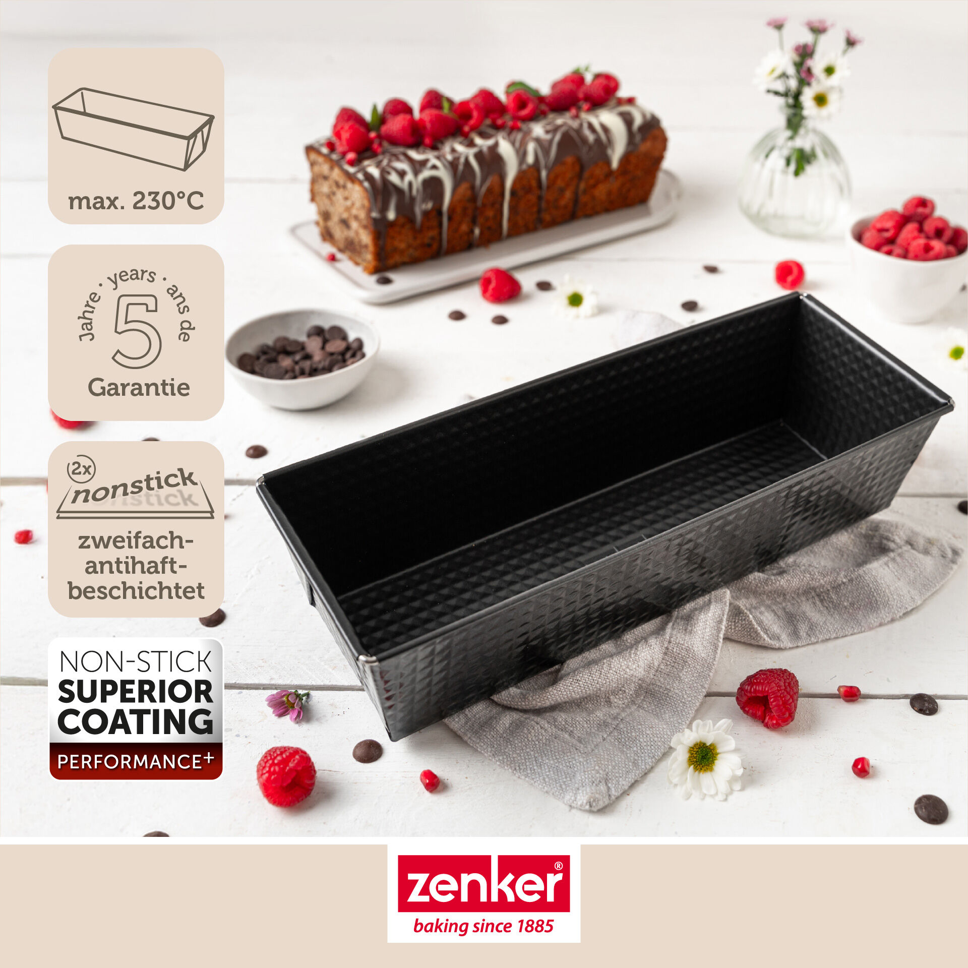 Kastenform Perfect Black+, 35cm