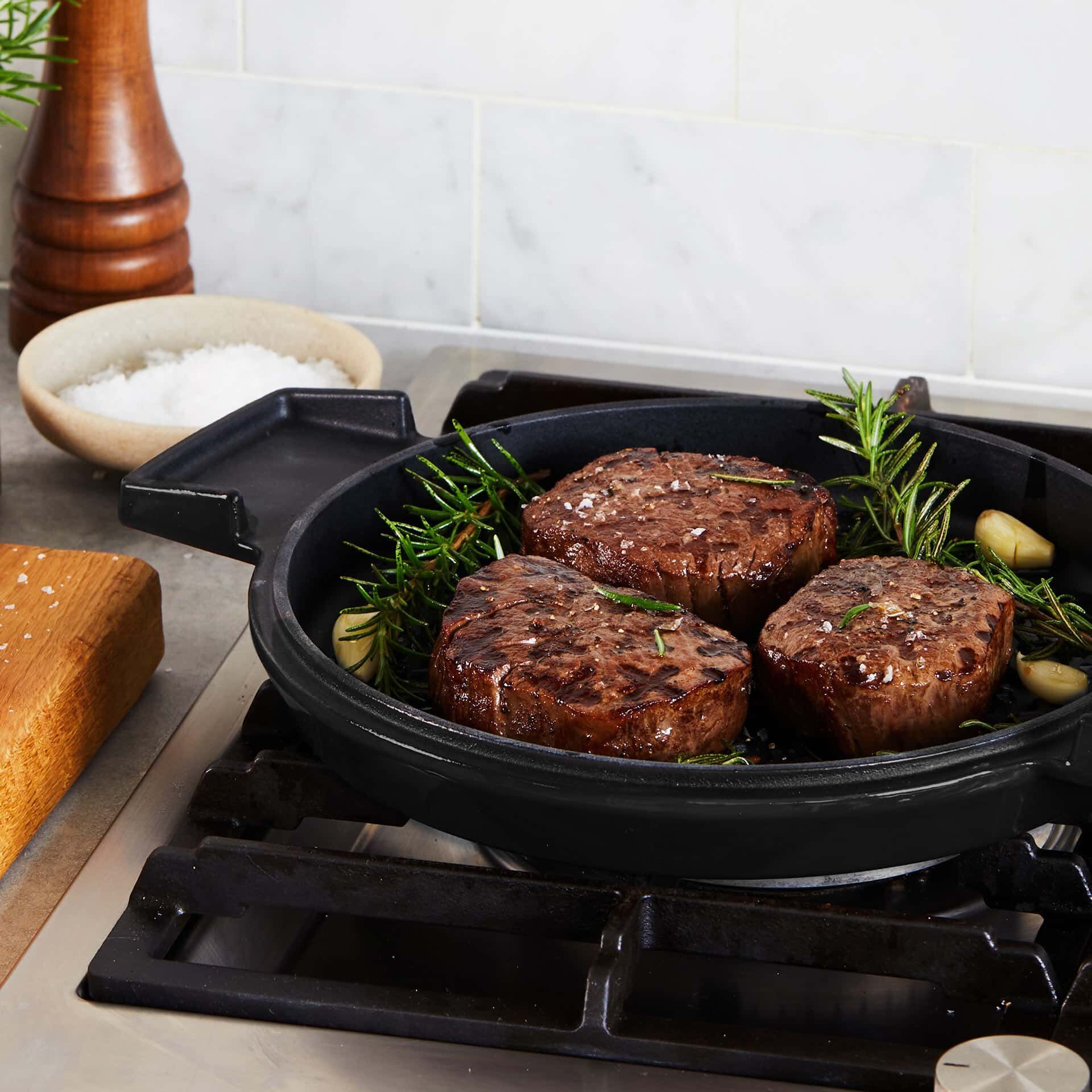 Cocotte mit Grilldeckel, 28cm, Gusseisen, schwarz Cocotte mit Grilldeckel, 28cm, Gusseisen, schwarz