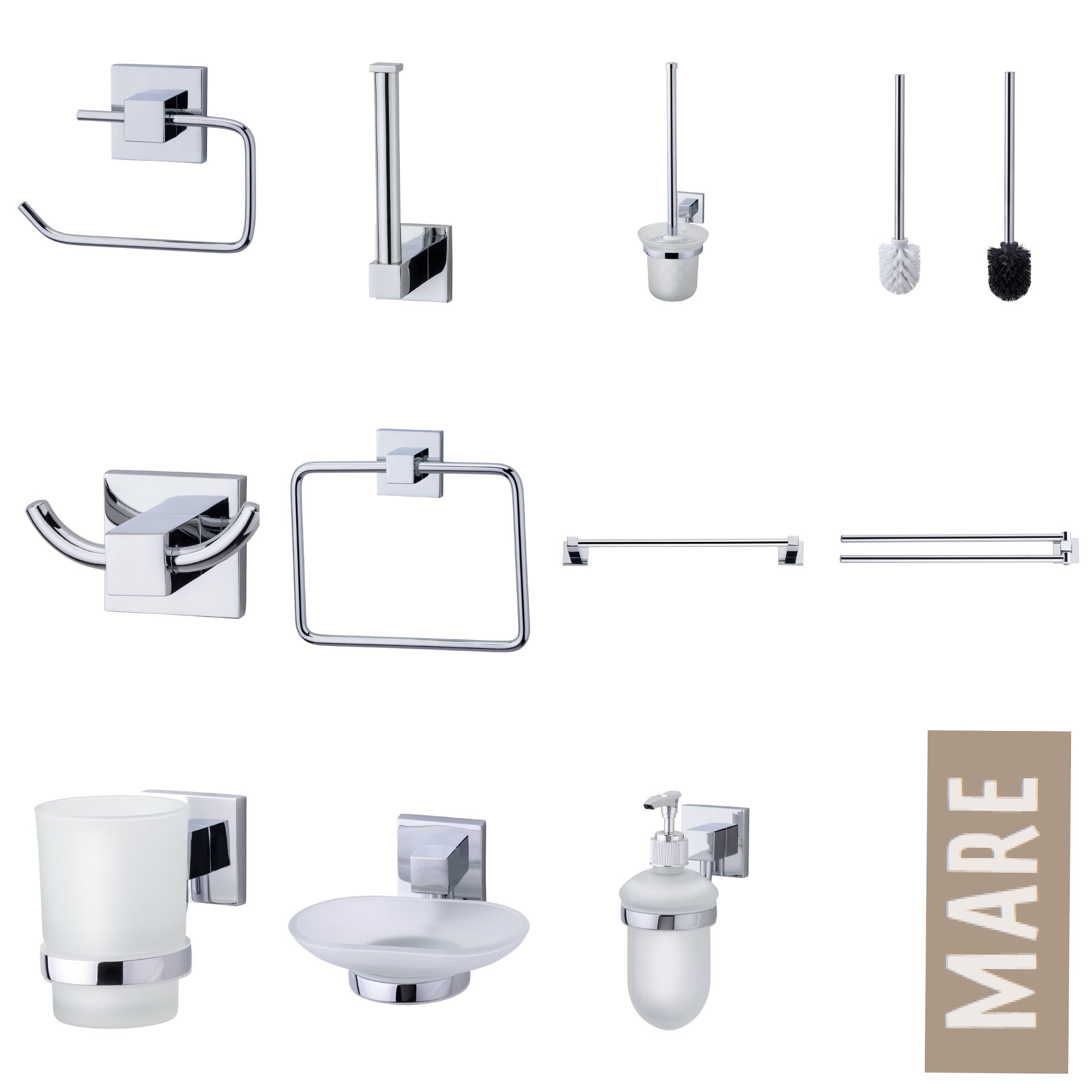 Handtuchhalter 2-armig Mare, 47cm, Chrom