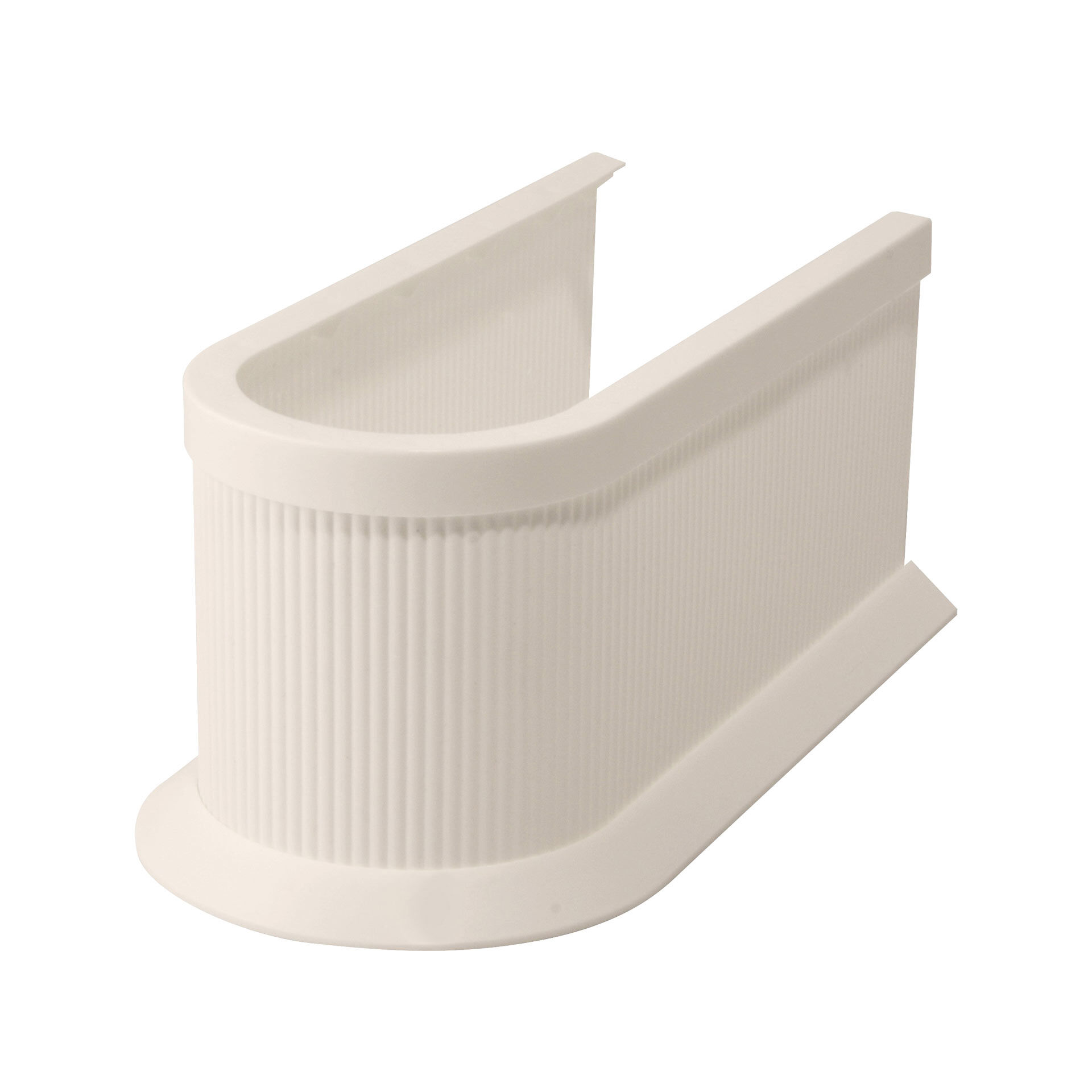 Siphonabdeckung, zuschneidbar in Höhe und Länge, cremefarben