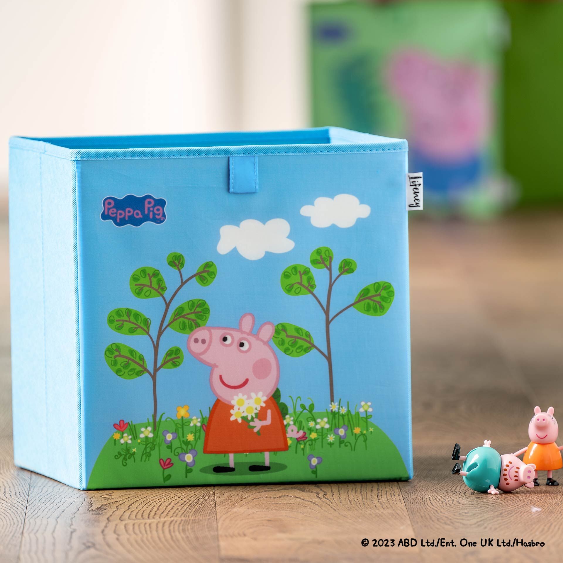 Aufbewahrungsbox Peppa Pig Blumenwiese, 30x30x30cm