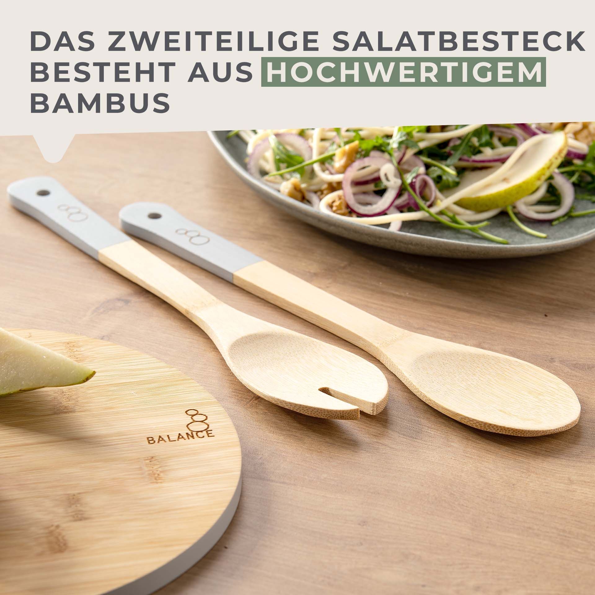 Salatbesteck Balance, Bambus, 2-teilig