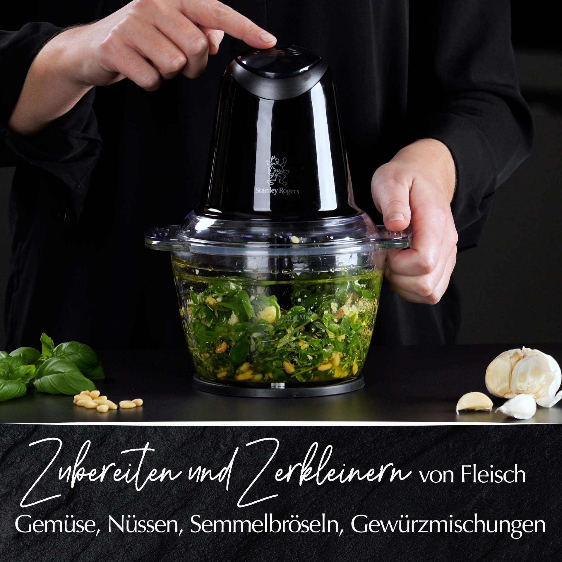 Multi-Zerkleinerer elektrisch, Glas, 1L, 500W