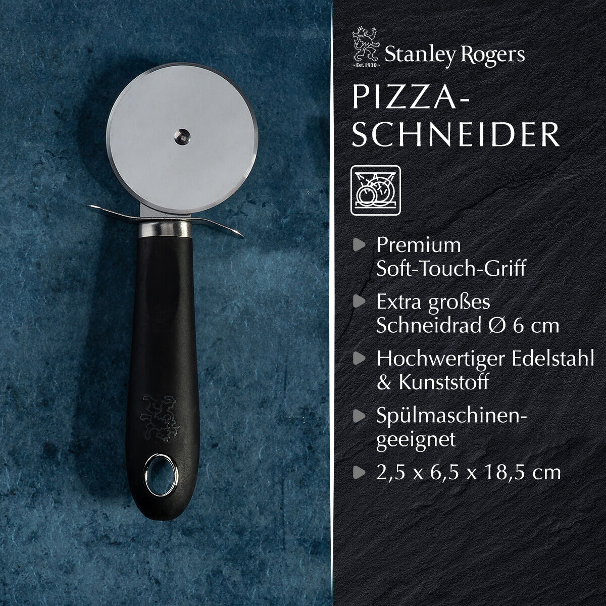 Pizzaschneider Pride, 18cm, Edelstahl