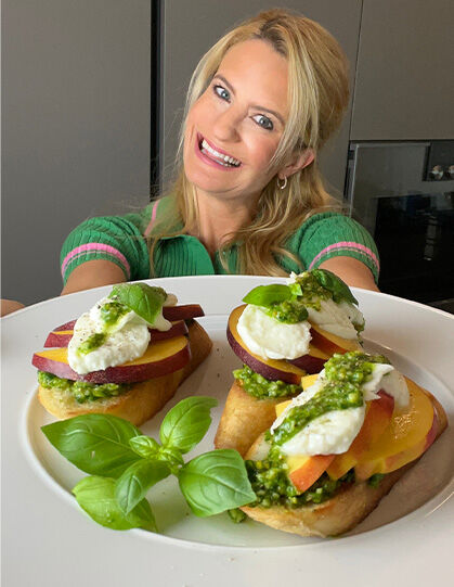 Bruschetta mit Nektarinen