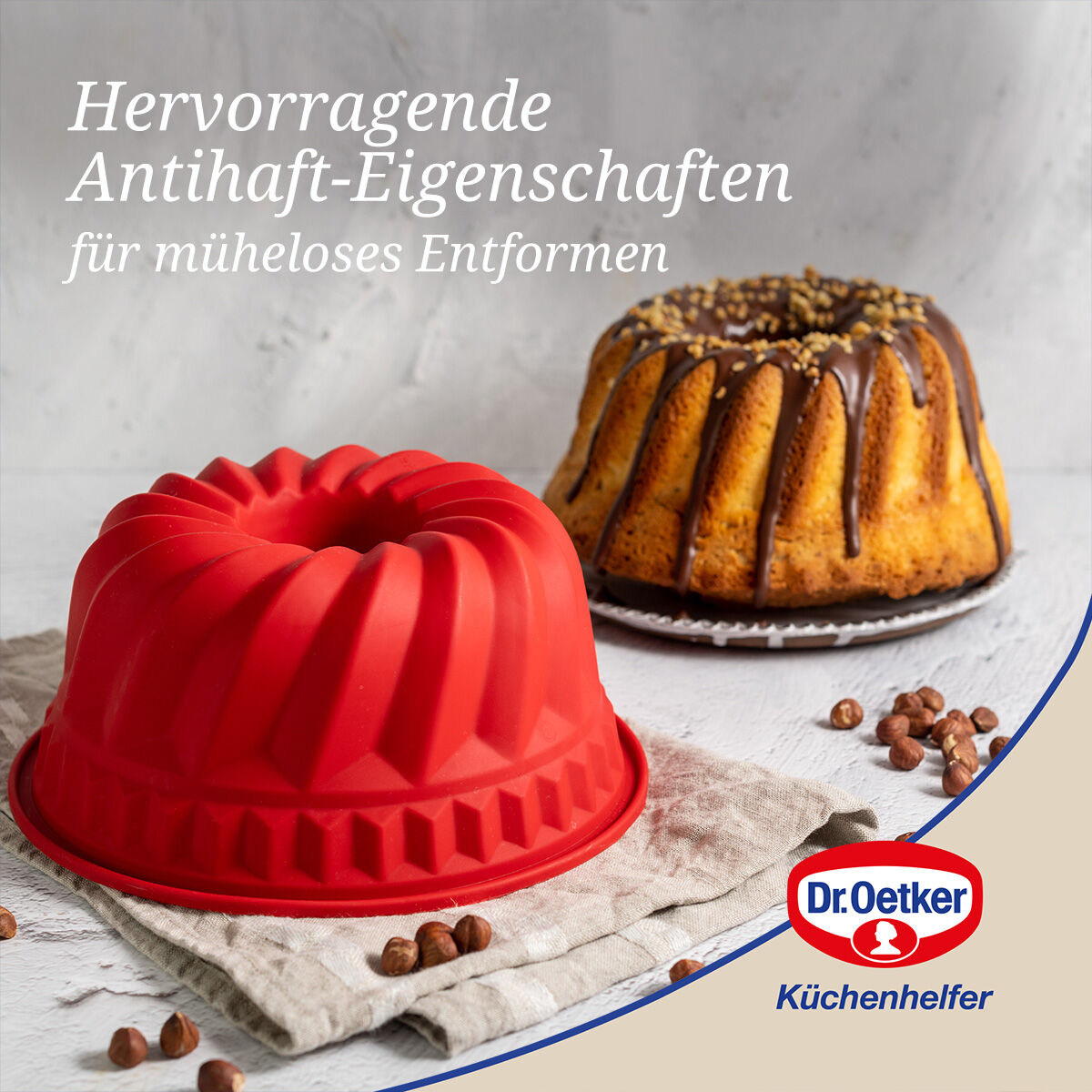 Gugelhupfform Flexxibel Love, Ø22cm, Silikon