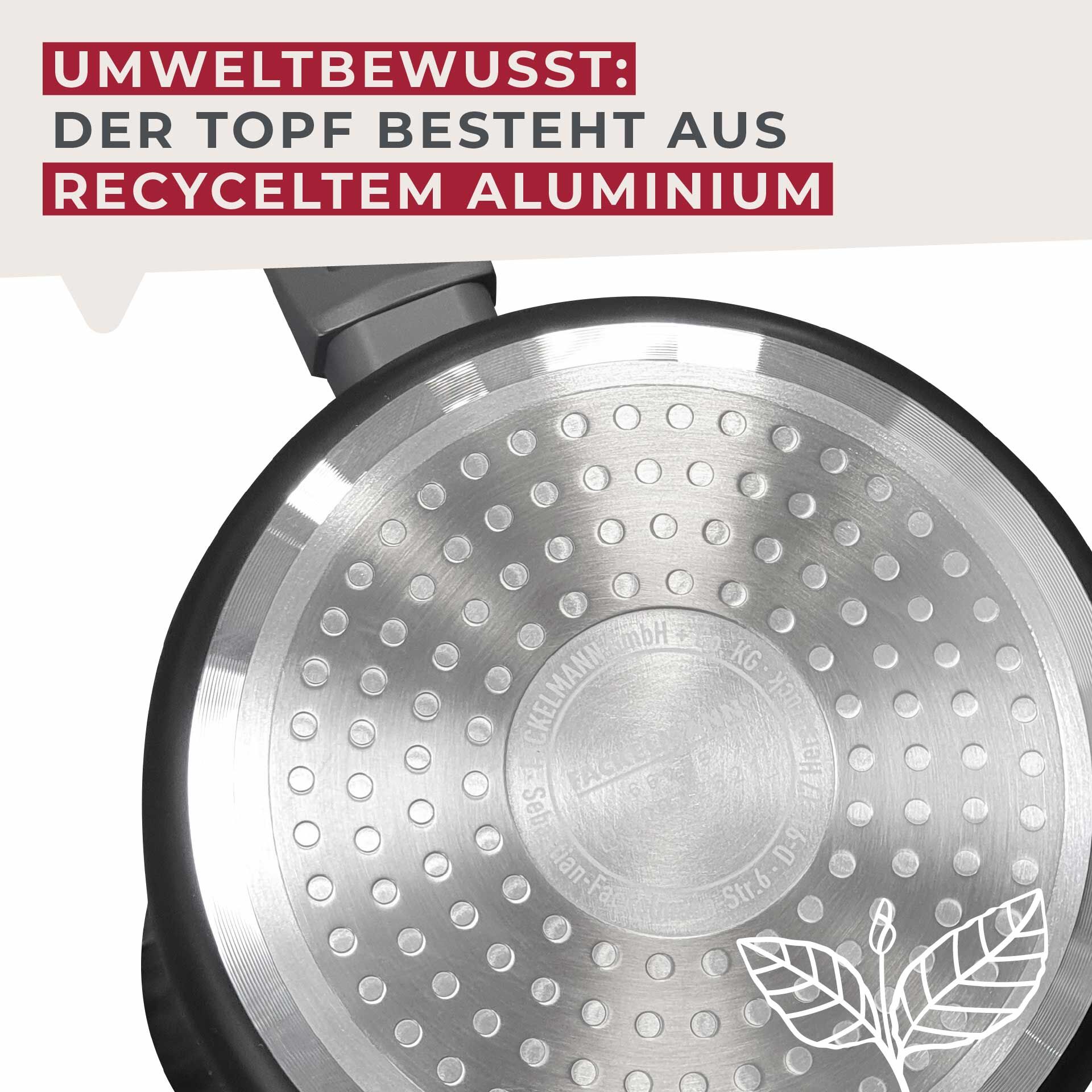 Kochtopf mit Stiel Statement, antihaft, Ø16cm