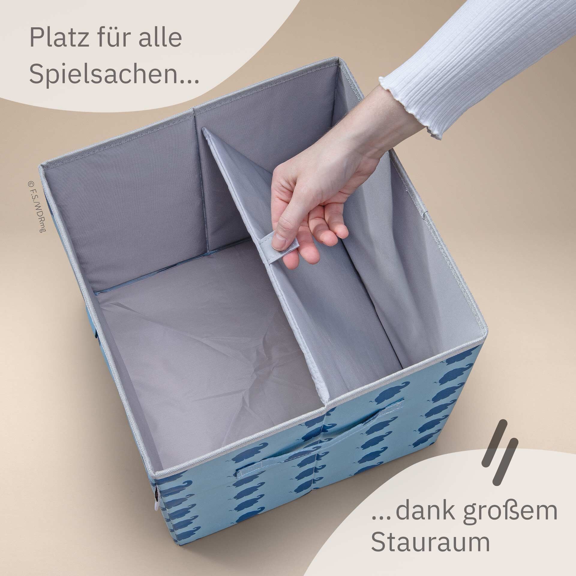 Aufbewahrungsbox DieMaus Elefant, blau