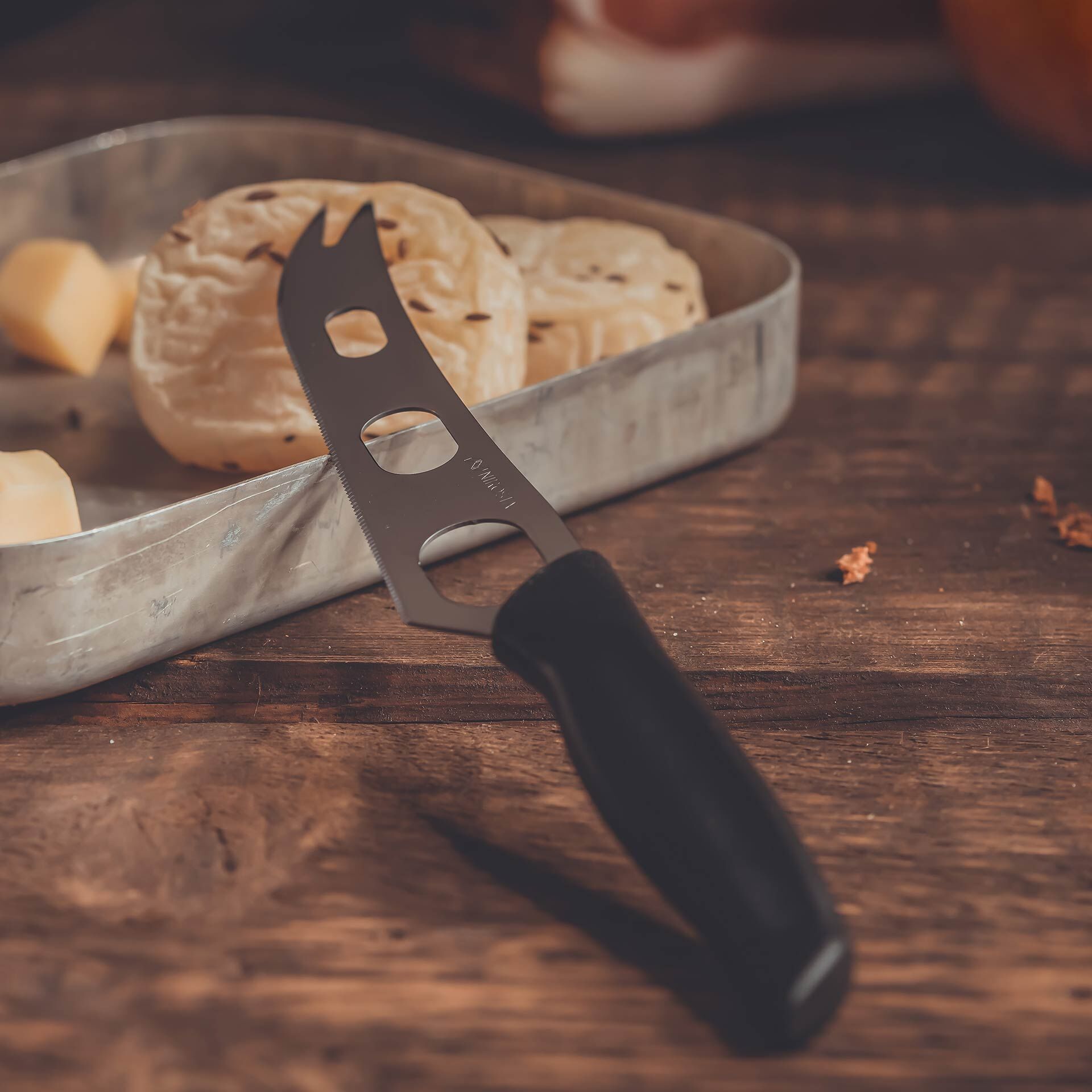 Käsemesser, 23 cm, schwarz