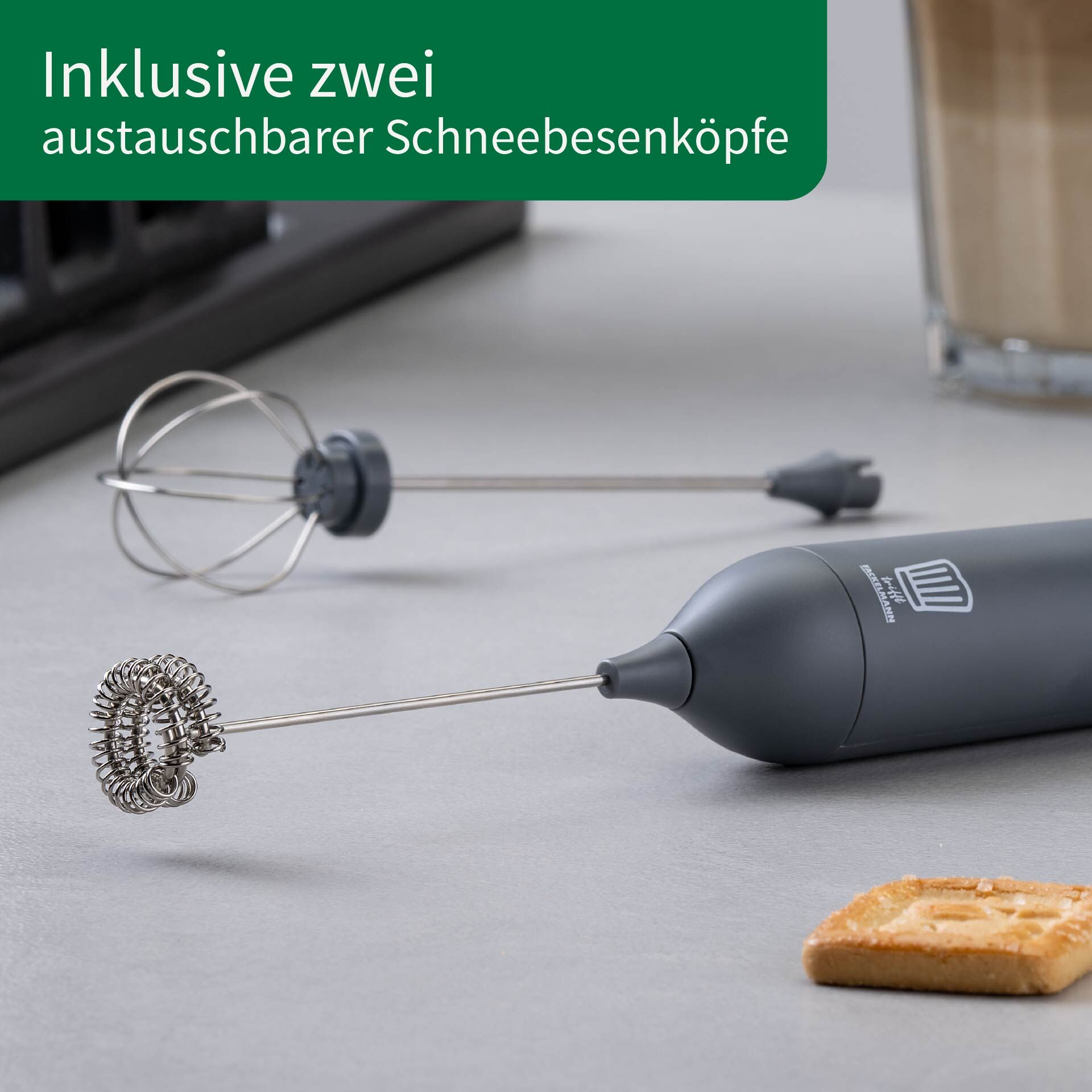 Milchaufschäumer elektrisch, 4-teilig