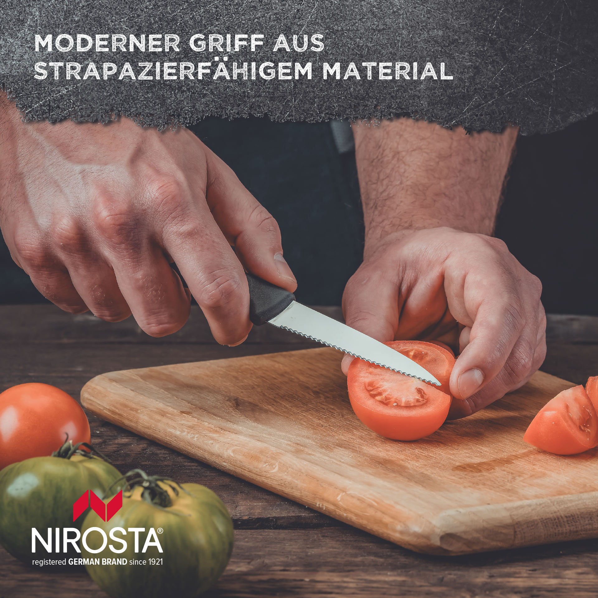 Tomatenmesser Original, 8,5cm Edelstahl-Klinge, gezahnt