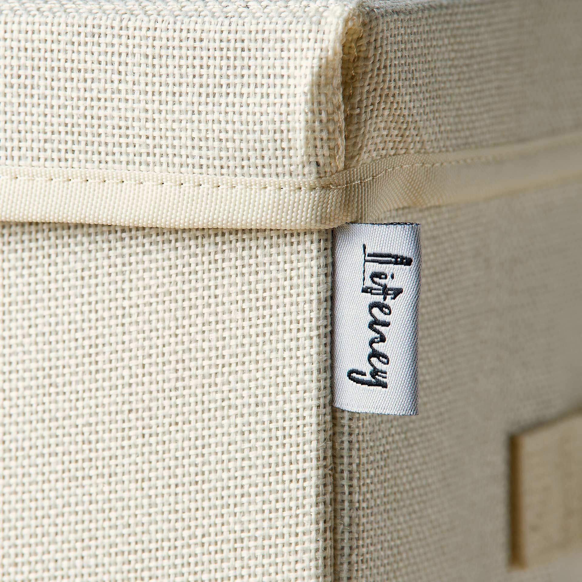 Aufbewahrungsbox mit Deckel, beige, 33x33x33cm