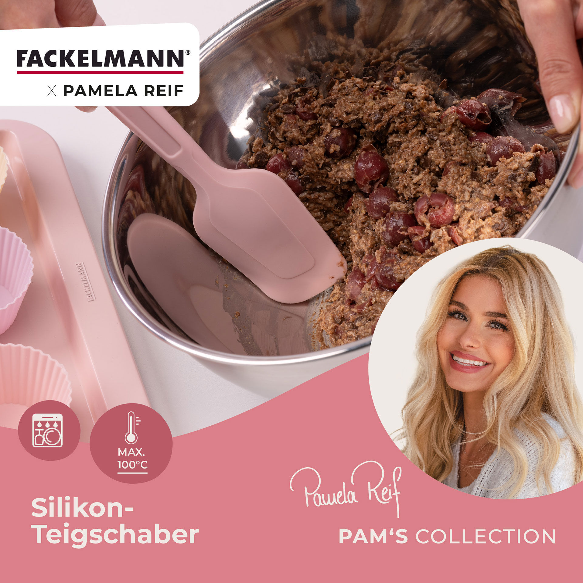 Pamela Reif Teigschaber Rosa, Silikon