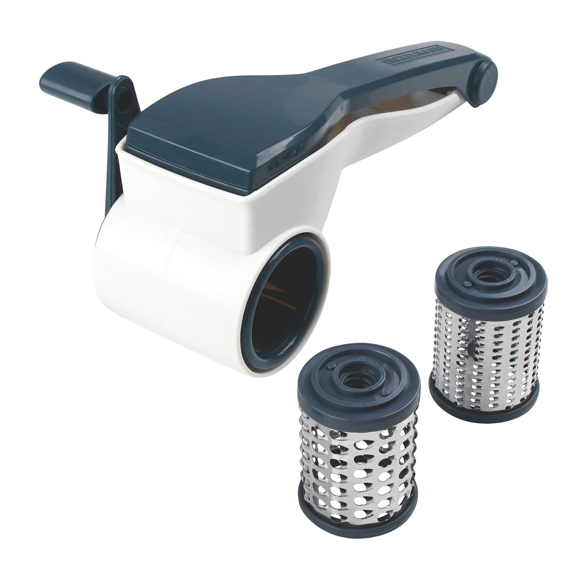 Trommelreibe mit 3 Edelstahl-Trommeln #easyprepare, 4-tlg Trommelreibe mit 3 Edelstahl-Trommeln #easyprepare, 4-tlg