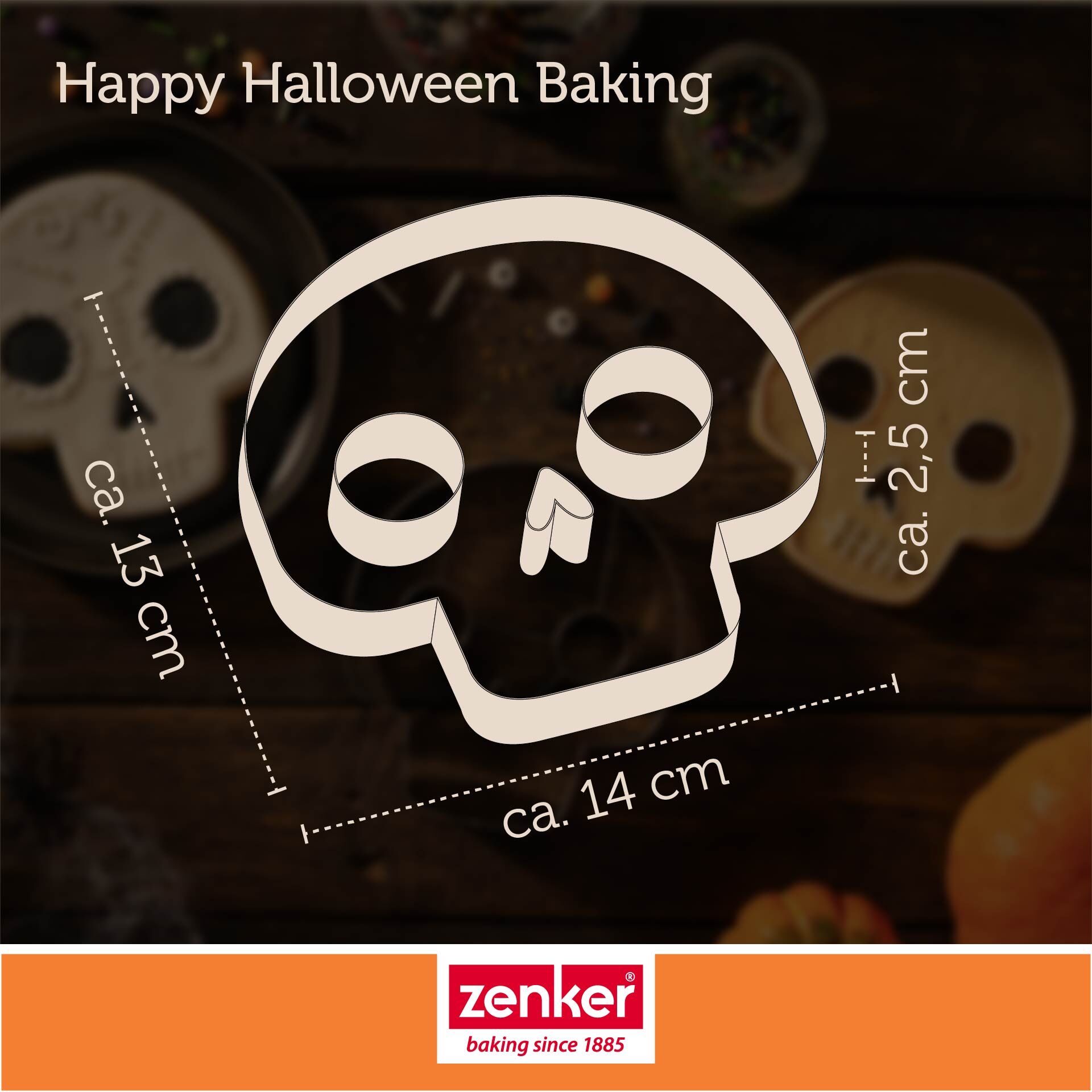 Happy Halloween Baking XXL Ausstecher Totenkopf